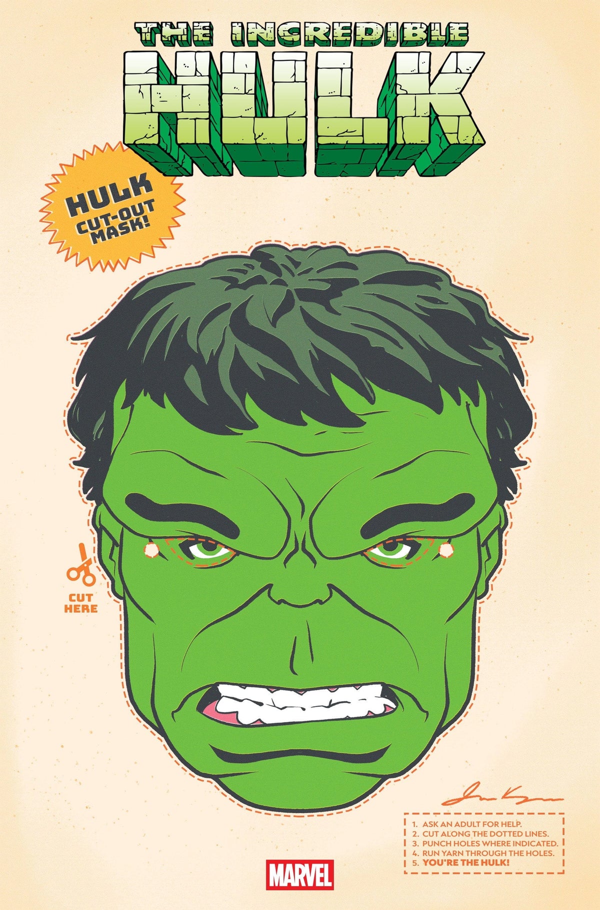 Marvel Comic Books INCREDIBLE HULK #29 RETRO HALLOWEEN MASK VARIANT 75960620663602941 PRH-75960620663602941