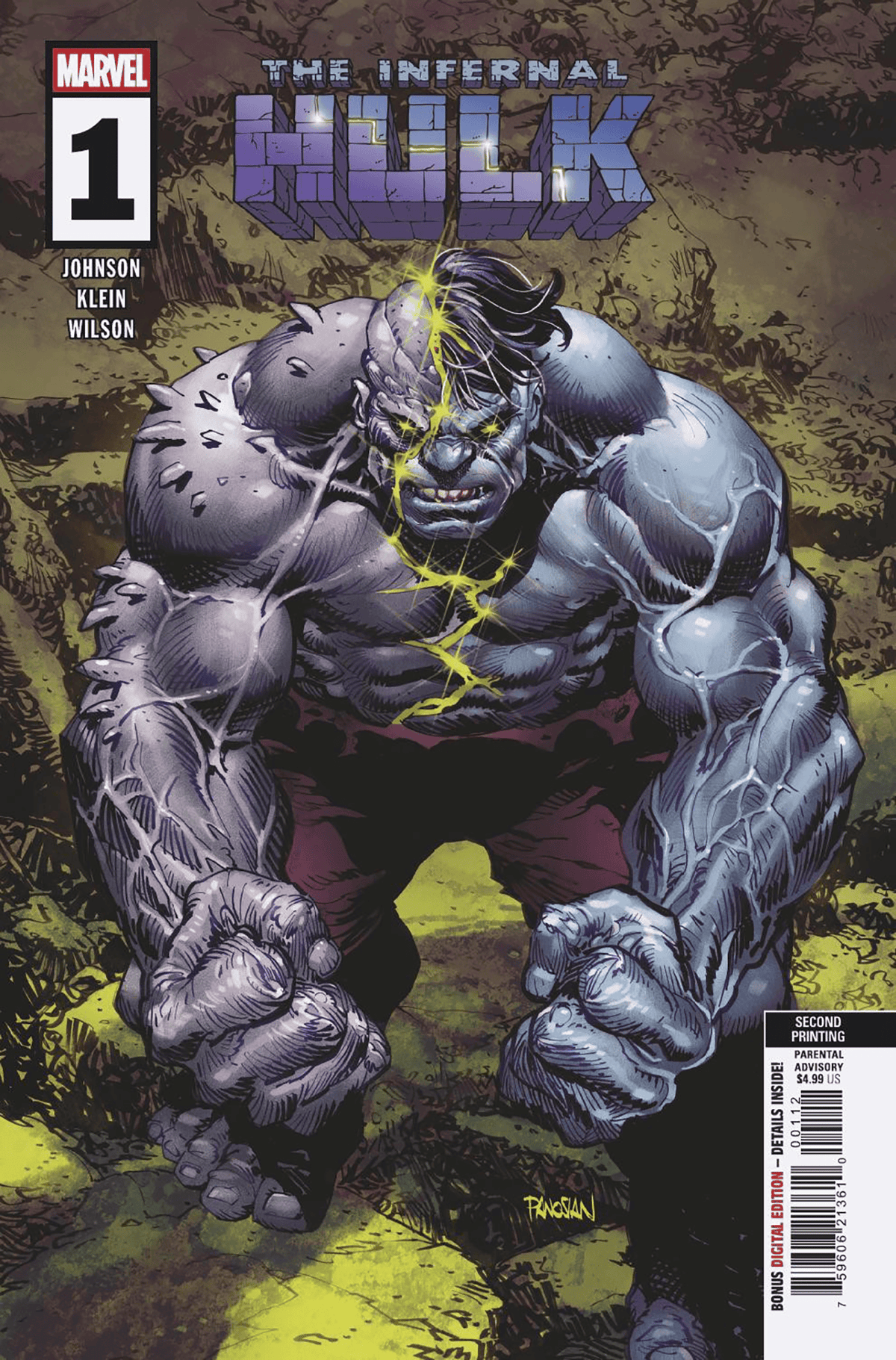 Marvel Comic Books INFERNAL HULK #1 DAN PANOSIAN 2ND PRINTING VARIANT 75960621361000112 PRH-75960621361000112