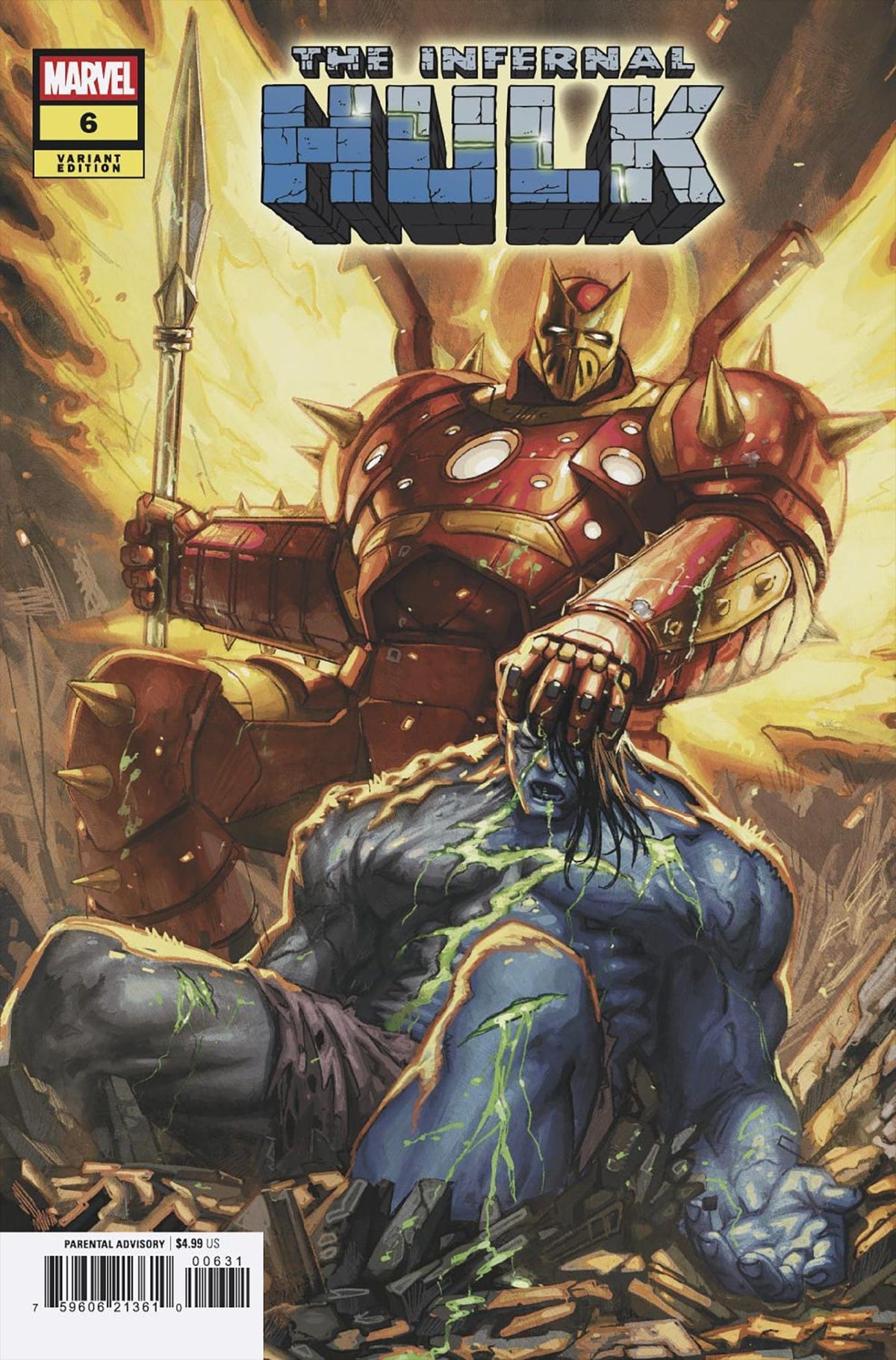 Marvel Comic Books INFERNAL HULK #6 DAVIDE PARATORE VARIANT 75960621361000631 PRH-75960621361000631