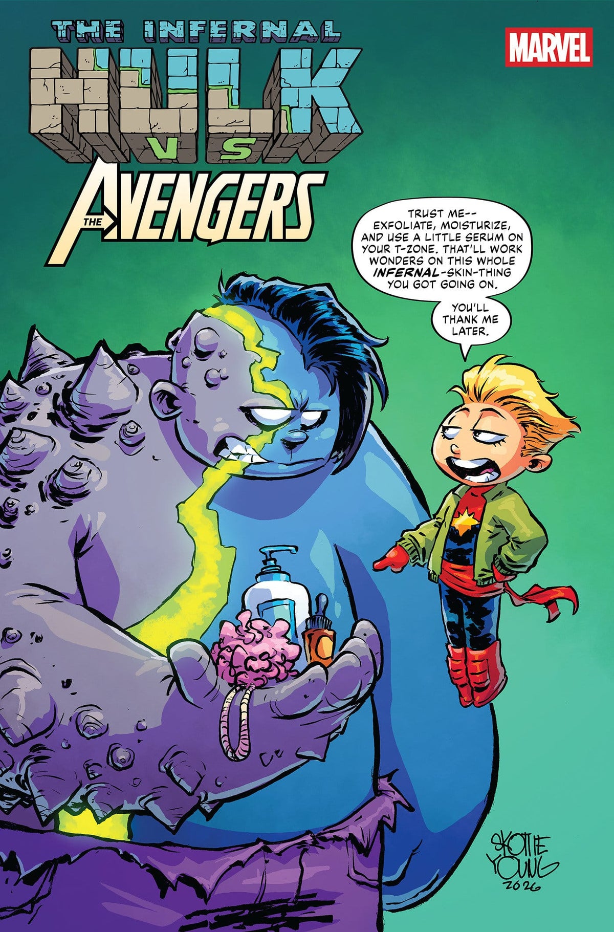Marvel Comic Books INFERNAL HULK VS. AVENGERS #1 COVER B SKOTTIE YOUNG VARIANT (Release Date: 12/02/2026) 75960621587400121 PRH-75960621587400121