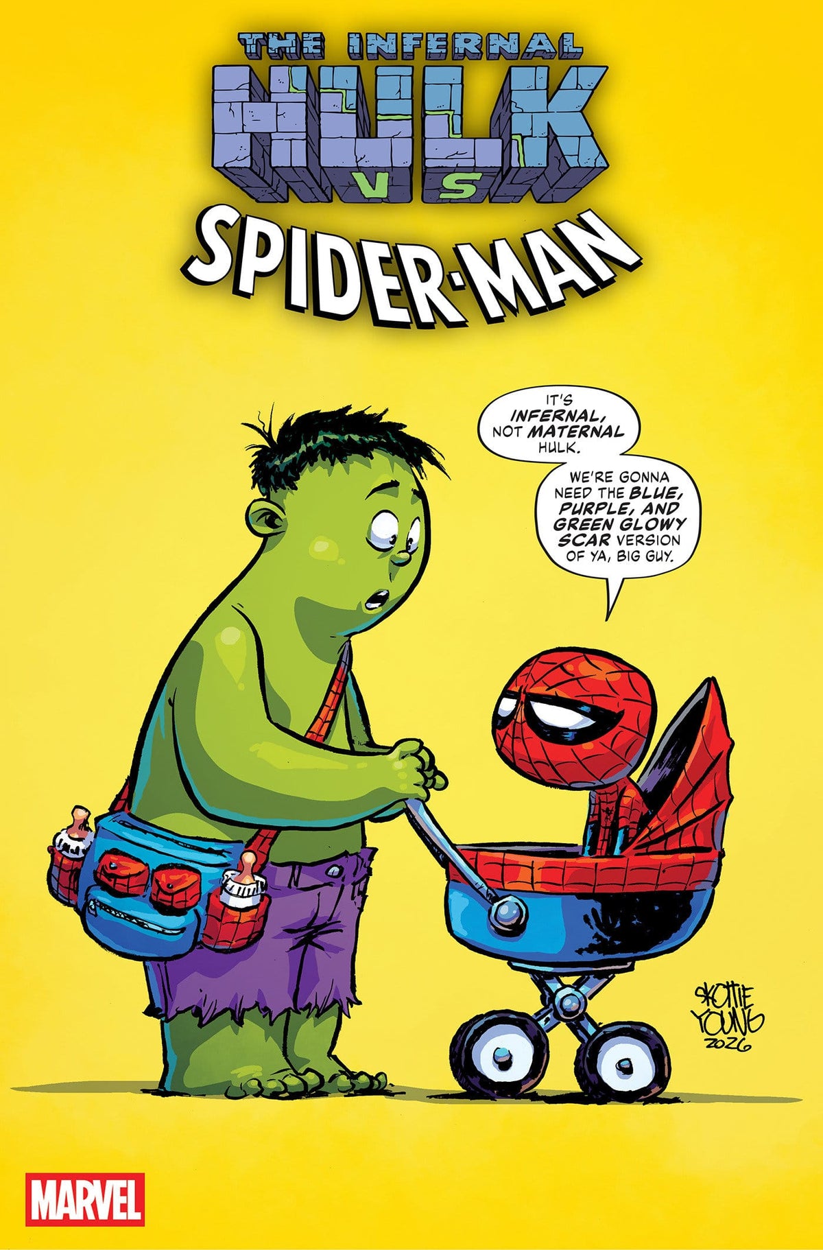 Marvel Comic Books INFERNAL HULK VS. SPIDER-MAN #1 SKOTTIE YOUNG VARIANT (Release Date: 11/04/2026) 75960621586700121 PRH-75960621586700121