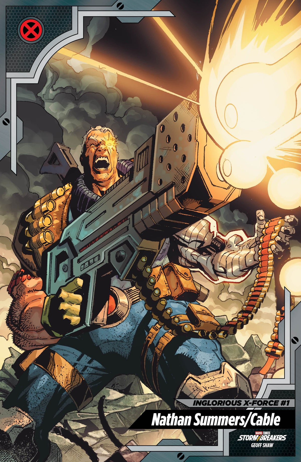 Marvel Comic Books INGLORIOUS X-FORCE #1 GEOFF SHAW X-MEN TRADING CARD VARIANT 75960621362700151 PRH-75960621362700151