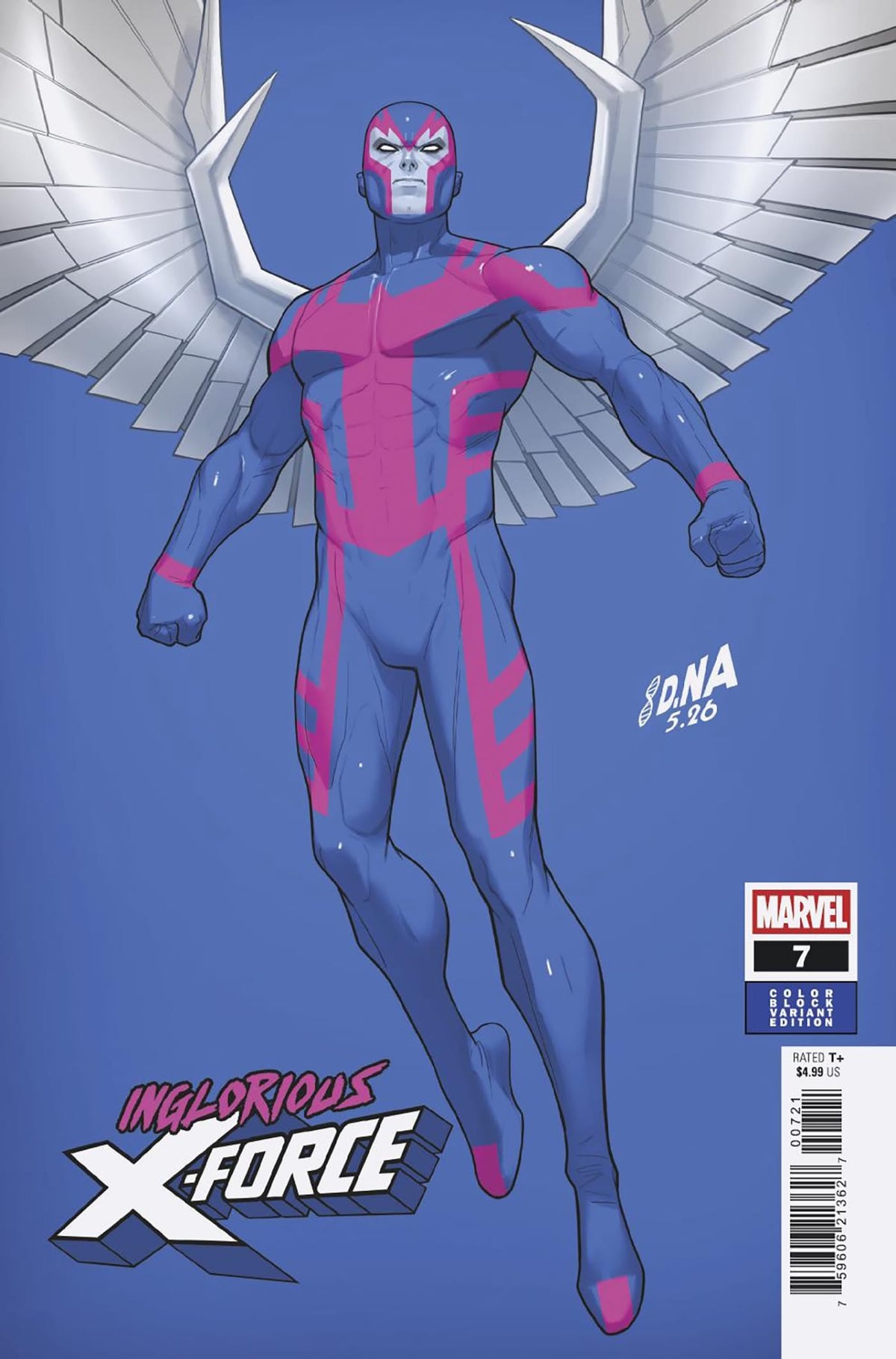 Marvel Comic Books INGLORIOUS X-FORCE #7 DAVID NAKAYAMA COLOR BLOCK BLUE VARIANT 75960621362700721 PRH-75960621362700721