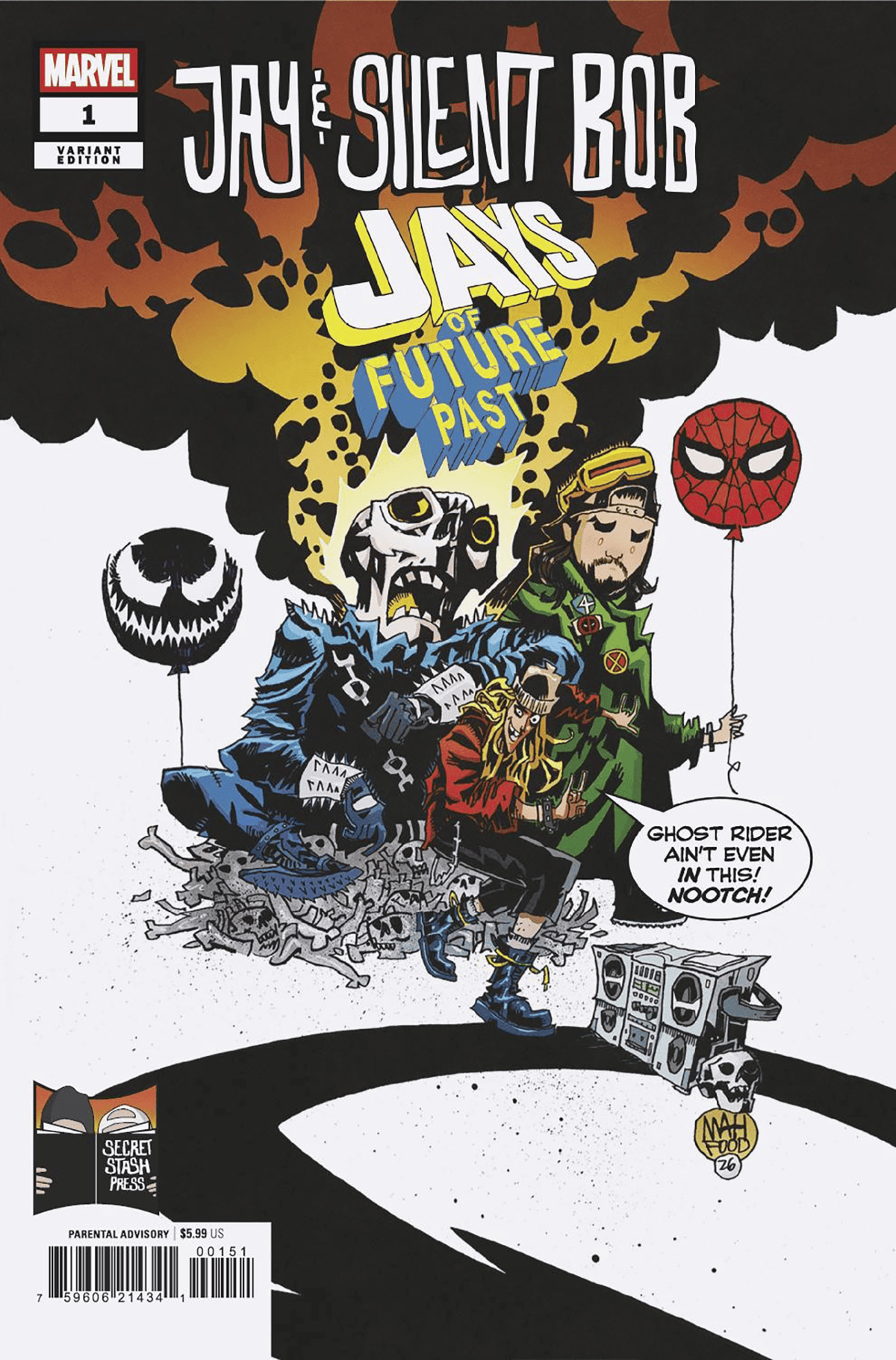 Marvel Comic Books JAY & SILENT BOB: JAYS OF FUTURE PAST #1 JIM MAHFOOD VARIANT 75960621434100151 PRH-75960621434100151