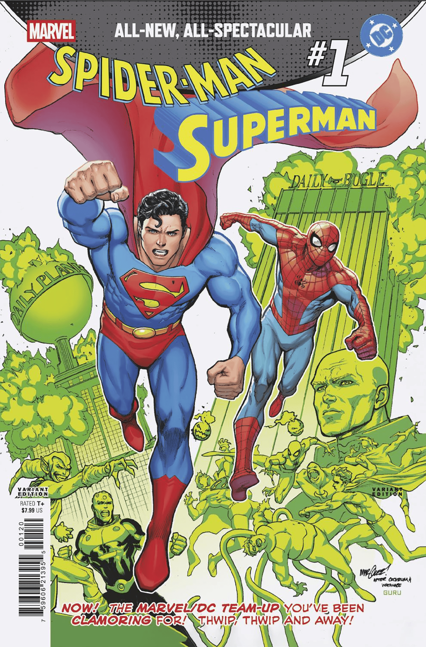 MARVEL/DC: SPIDER-MAN/SUPERMAN #1 DAVID MARQUEZ HOMAGE VARIANT [SIGNED BY DAN SLOTT]
