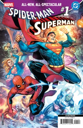 Marvel Comic Books MARVEL/DC: SPIDER-MAN/SUPERMAN #1 JIM CHEUNG 2ND PRINTING VARIANT 75960621395500167 PRH-75960621395500167
