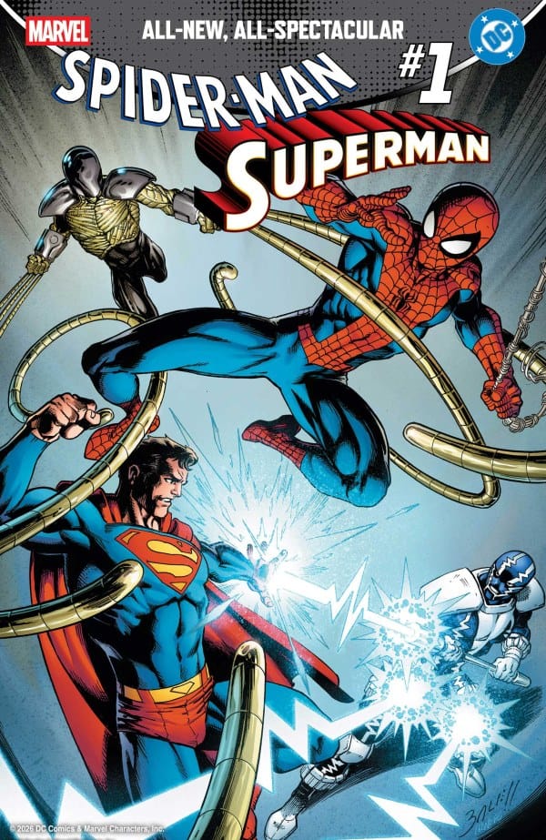 Marvel Comic Books MARVEL/DC: SPIDER-MAN/SUPERMAN #1 MARK BAGLEY FOIL VARIANT 75960621395500131 PRH-75960621395500131