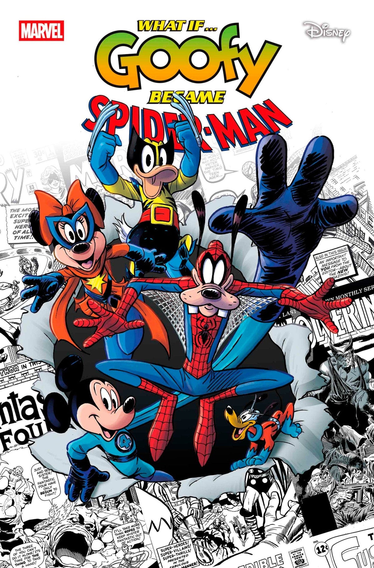 Marvel Comic Books MARVEL & DISNEY: WHAT IF...? GOOFY BECAME SPIDER-MAN #1 ANDREA FECCERO VARIANT 75960621026800151 PRH-75960621026800151