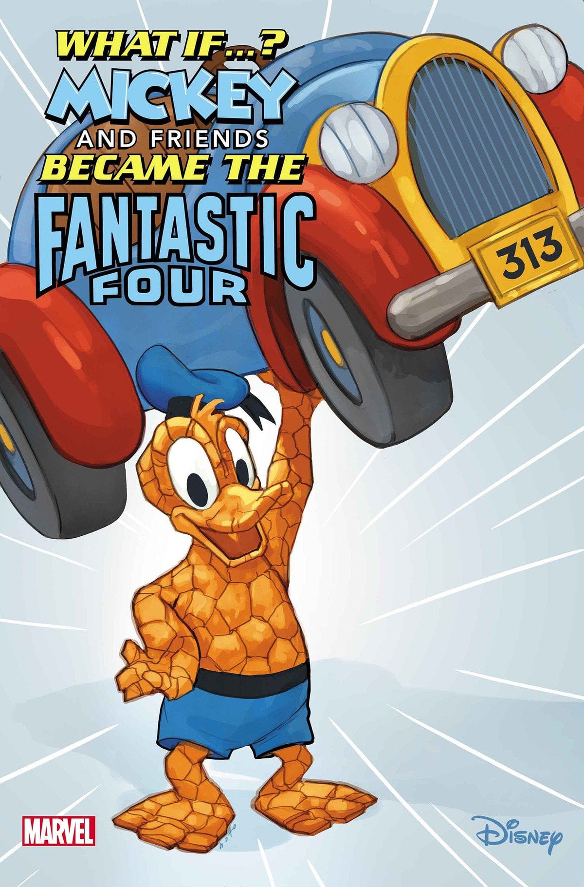 Marvel Comic Books MARVEL & DISNEY: WHAT IF...? MICKEY & FRIENDS BECAME THE FANTASTIC FOUR #1 PHIL NOTO DONALD DUCK THE THING VARIANT 75960621016900131 PRH-75960621016900131