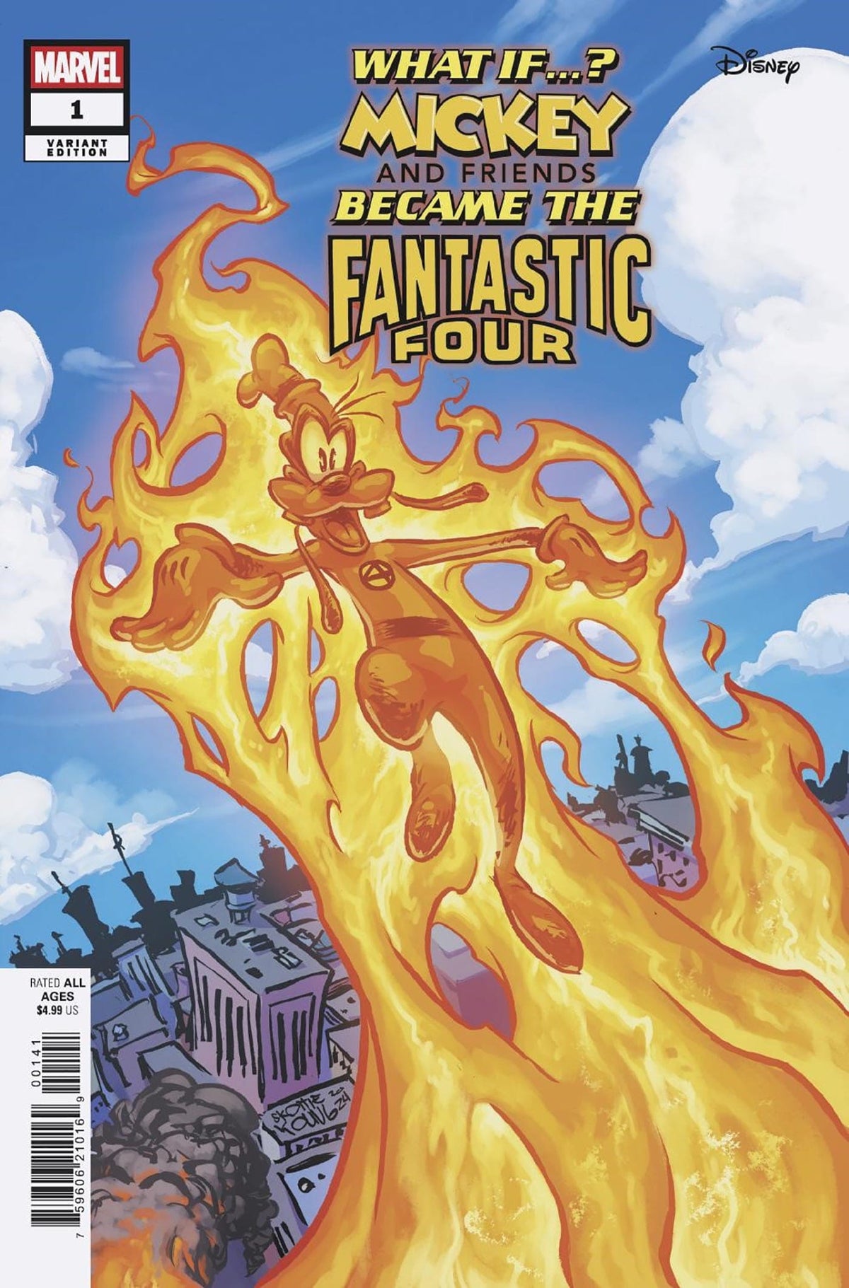 Marvel Comic Books MARVEL & DISNEY: WHAT IF...? MICKEY & FRIENDS BECAME THE FANTASTIC FOUR #1 SKOTT IE YOUNG VARIANT 75960621016900141 PRH-75960621016900141