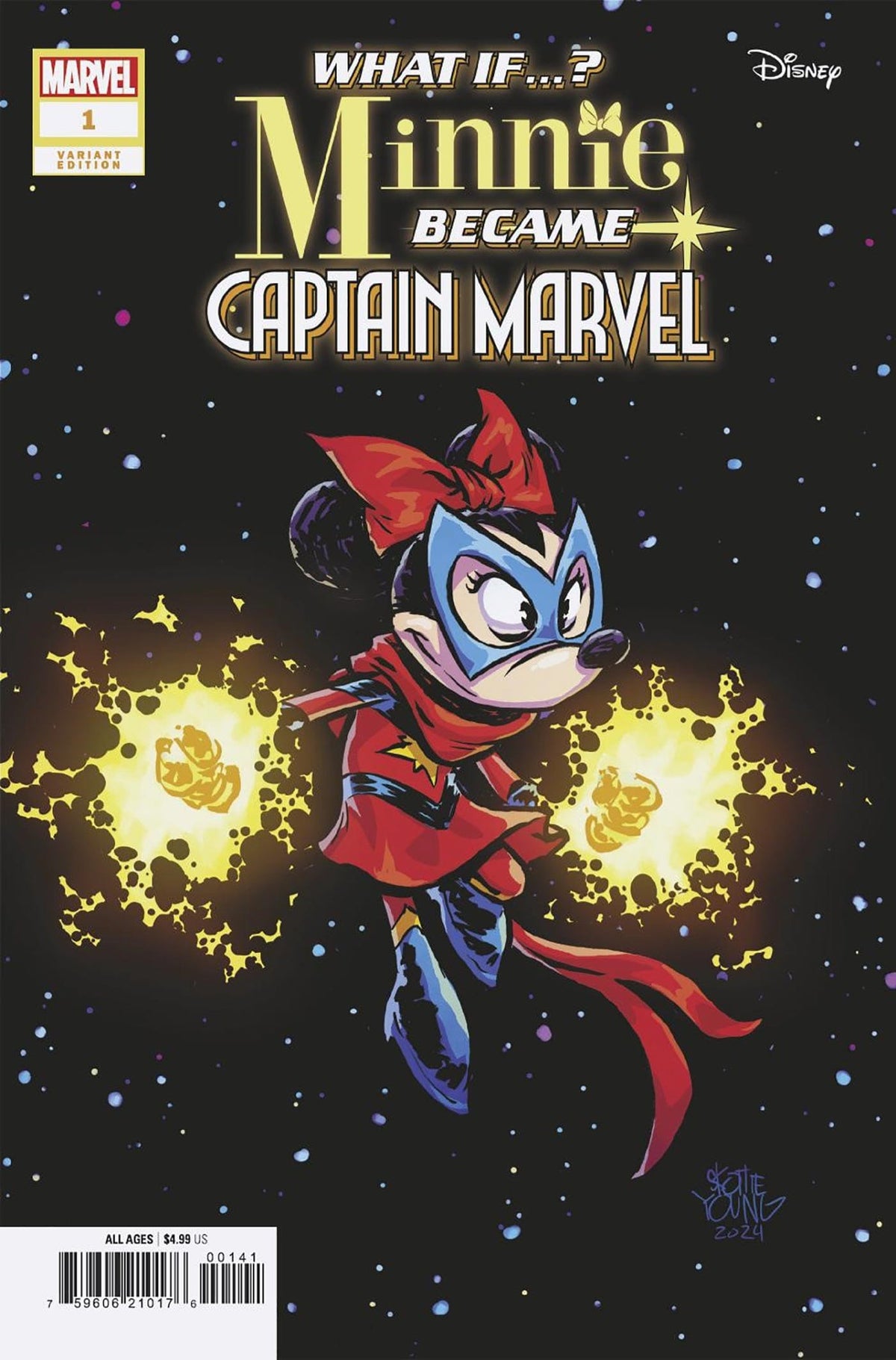 Marvel Comic Books MARVEL & DISNEY: WHAT IF...? MINNIE BECAME CAPTAIN MARVEL #1 SKOTTIE YOUNG VARIA NT 75960621017600141 PRH-75960621017600141