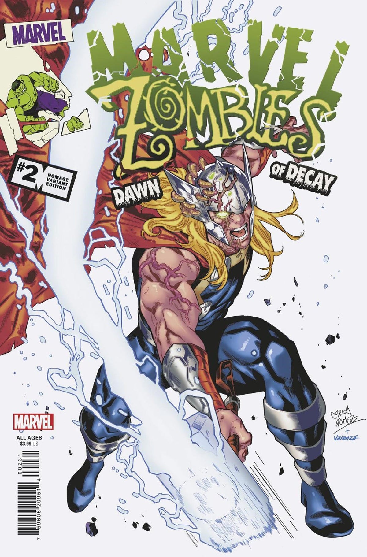 Marvel Comic Books MARVEL ZOMBIES: DAWN OF DECAY #2 CARLOS GOMEZ HOMAGE VARIANT 75960620951400231 PRH-75960620951400231