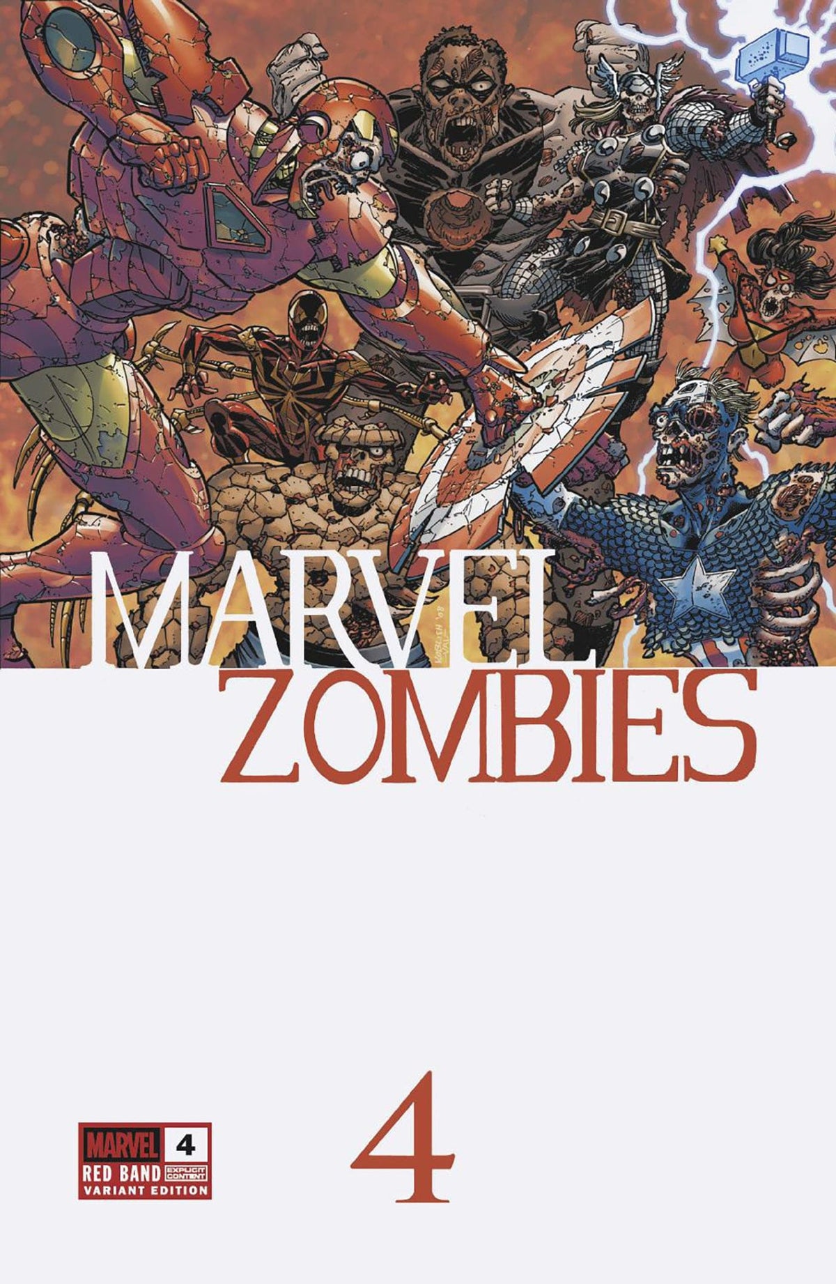Marvel Comic Books MARVEL ZOMBIES: RED BAND #4 SCOTT KOBLISH RETRO ZOMBIE VARIANT [POLYBAGGED] 75960621360300421 PRH-75960621360300421