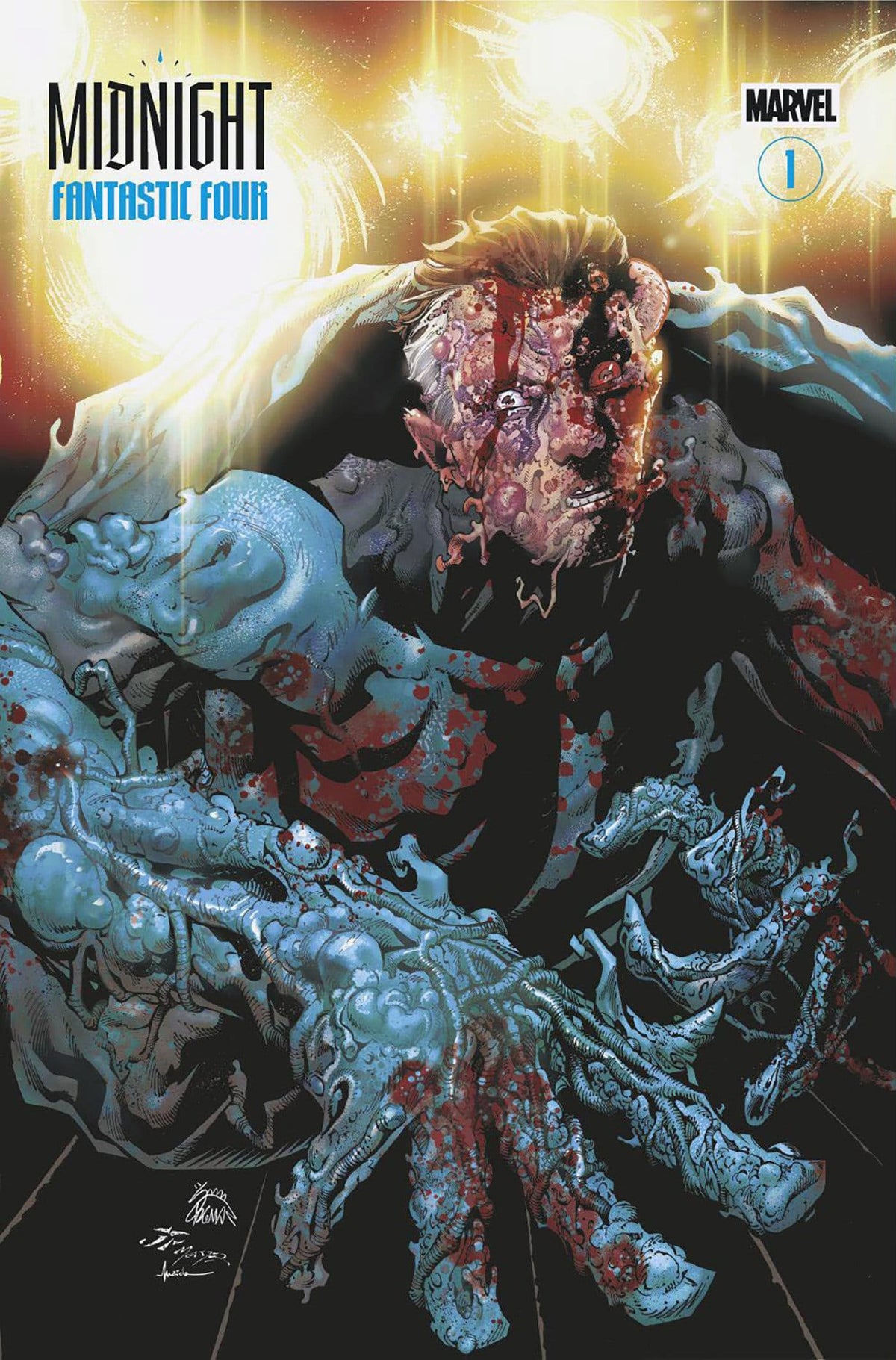 Marvel Comic Books MIDNIGHT FANTASTIC FOUR #1 COVER B RYAN STEGMAN MIDNIGHT BLOODBATH VARIANT (Release Date: 10/07/2026) 75960621680200121 PRH-75960621680200121