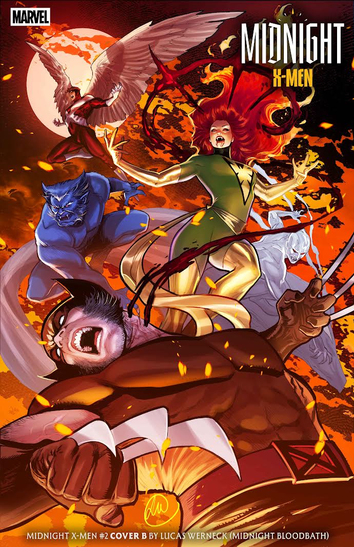 Marvel Comic Books MIDNIGHT X-MEN #2 COVER B LUCAS WERNECK MIDNIGHT BLOODBATH VARIANT (Release Date: 11/18/2026) 75960621668000221 PRH-75960621668000221