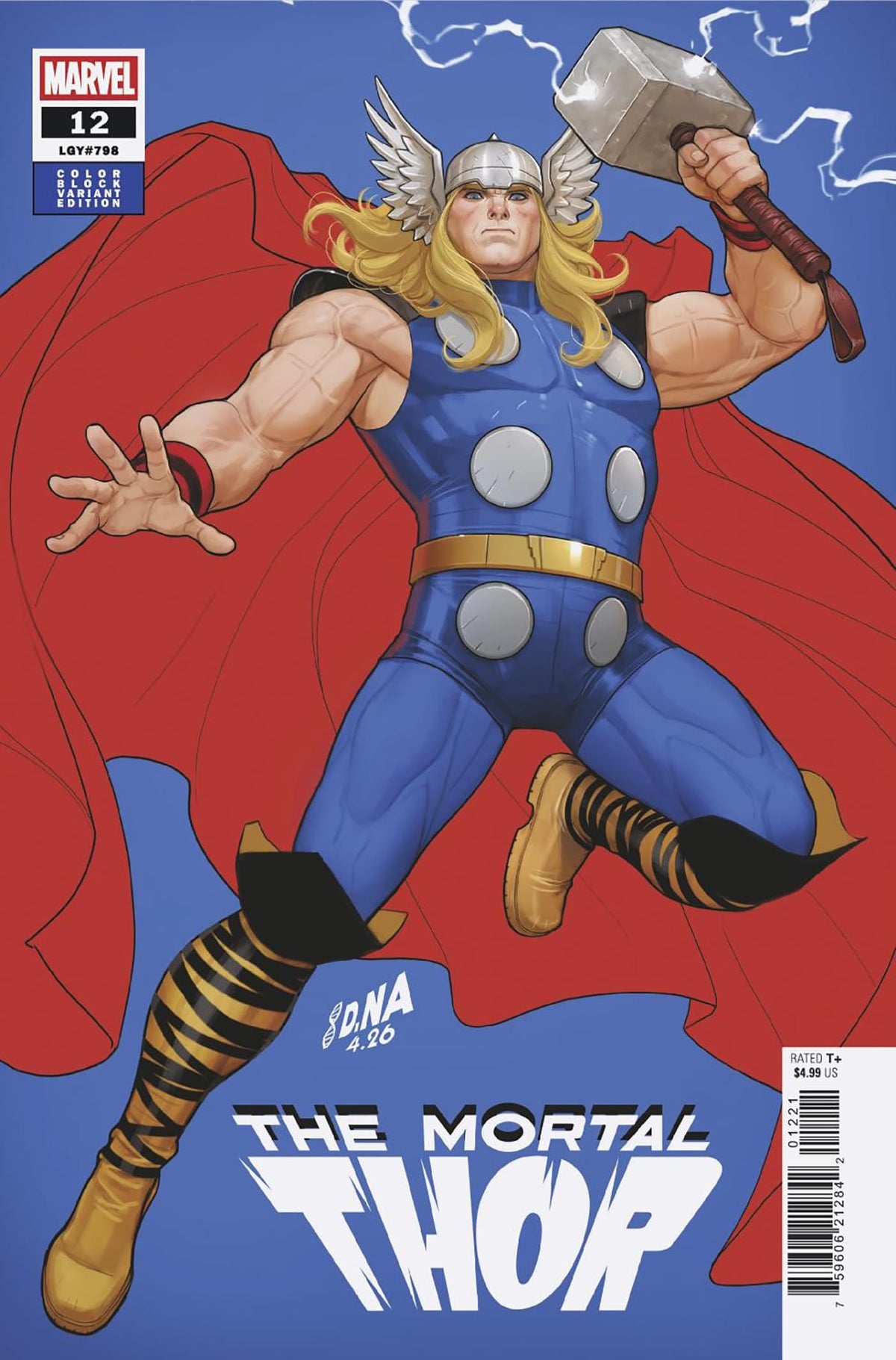Marvel Comic Books MORTAL THOR #12 DAVID NAKAYAMA COLOR BLOCK BLUE VARIANT 75960621284201221 PRH-75960621284201221