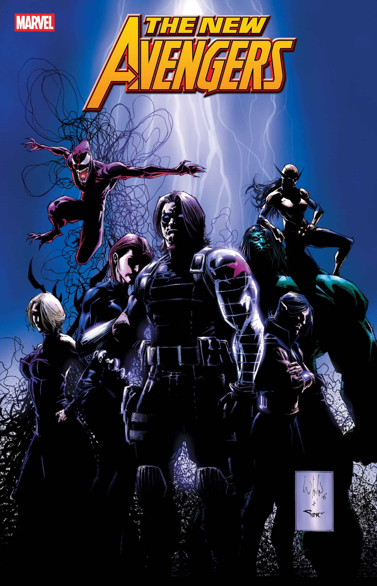 NEW AVENGERS #1 WHILCE PORTACIO SPOILER HOMAGE VARIANT