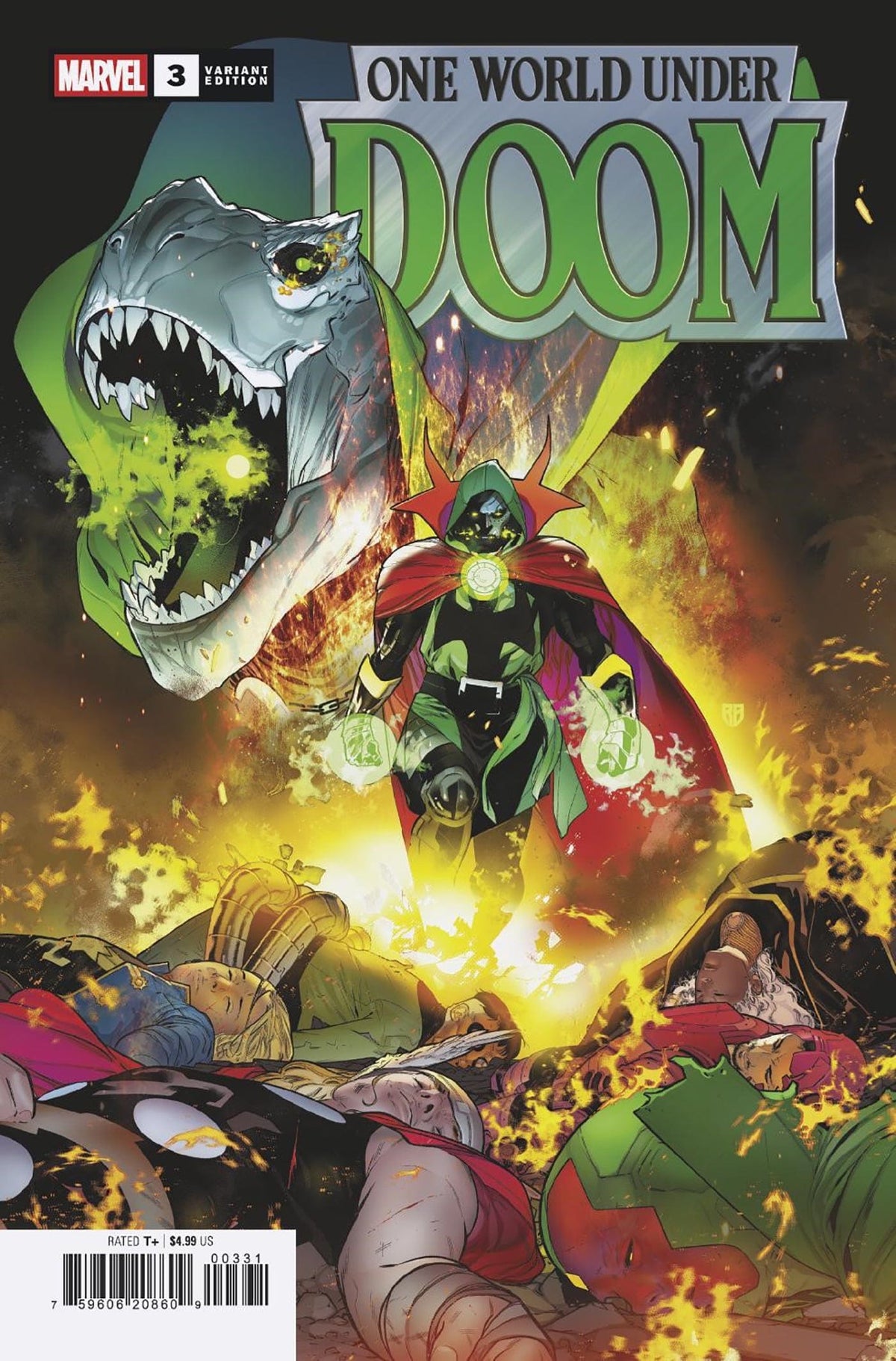 Marvel Comic Books ONE WORLD UNDER DOOM #3 R.B. SILVA VARIANT 75960620860900331 PRH-75960620860900331