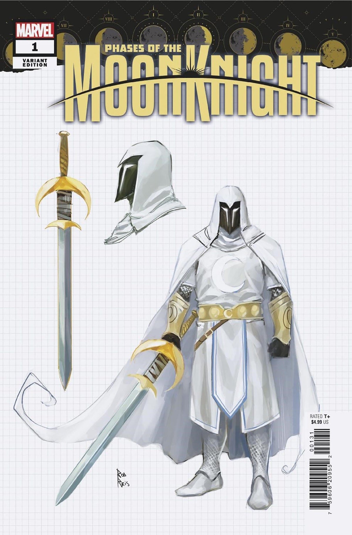 Marvel Comic Books PHASES OF THE MOON KNIGHT #1 TBD ARTIST DESIGN VARIANT 75960620955200131 PRH-75960620955200131