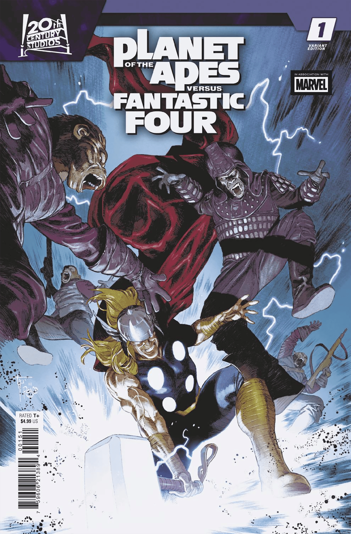 PLANET OF THE APES VS. FANTASTIC FOUR #1 FRANCESCO MOBILI VERSUS VARIANT