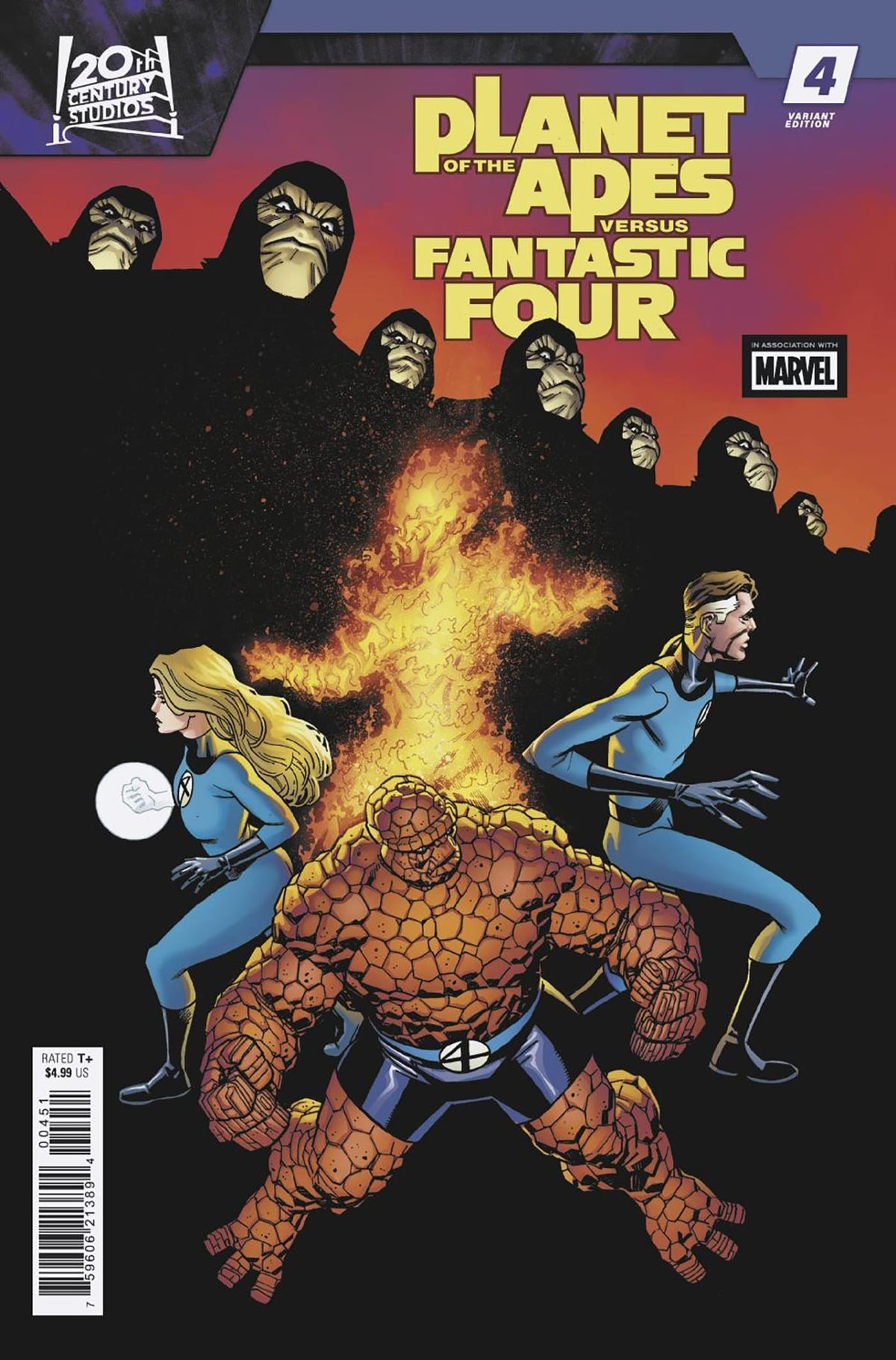 Marvel Comic Books PLANET OF THE APES VS. FANTASTIC FOUR #4 MIKE HAWTHORNE VARIANT 75960621389400451 PRH-75960621389400451