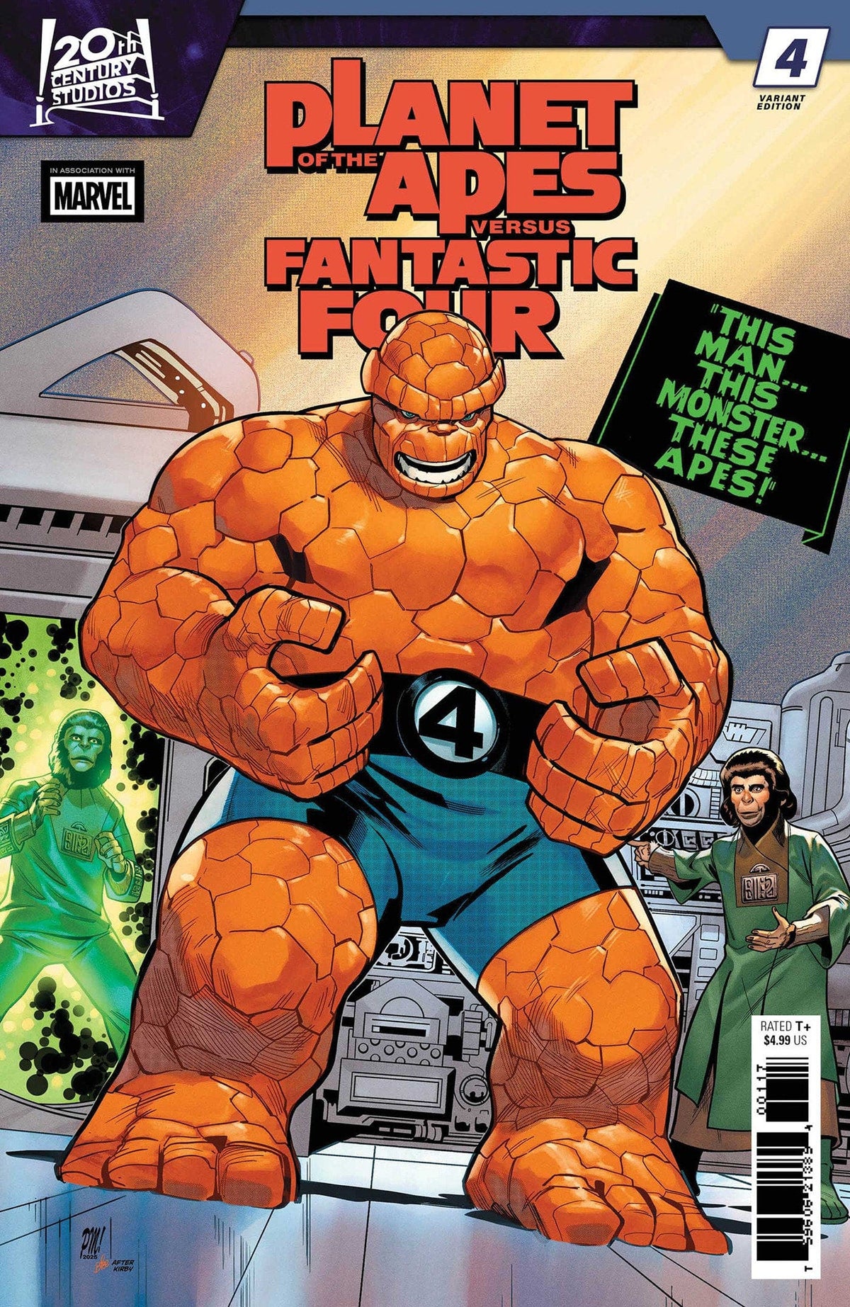 Marvel Comic Books PLANET OF THE APES VS. FANTASTIC FOUR #4 PACO MEDINA HOMAGE VARIANT 75960621389400421 PRH-75960621389400421