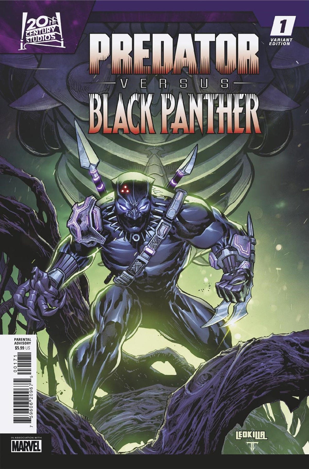 Marvel Comic Books PREDATOR VS. BLACK PANTHER #1 KEN LASHLEY VARIANT 75960620967500171 PRH-75960620967500171