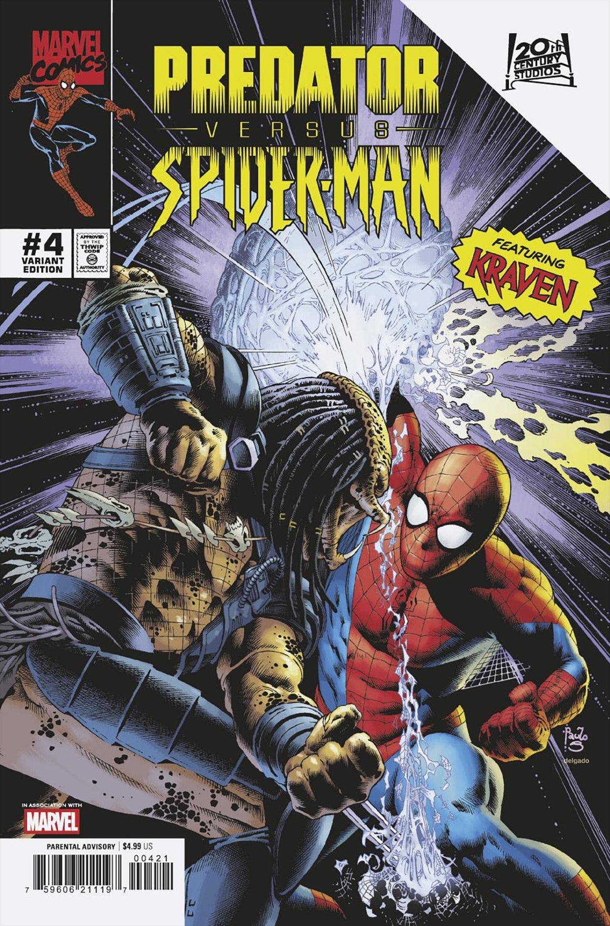 Marvel Comic Books PREDATOR VS. SPIDER-MAN #4 PAULO SIQUEIRA VARIANT 75960621119700421 PRH-75960621119700421