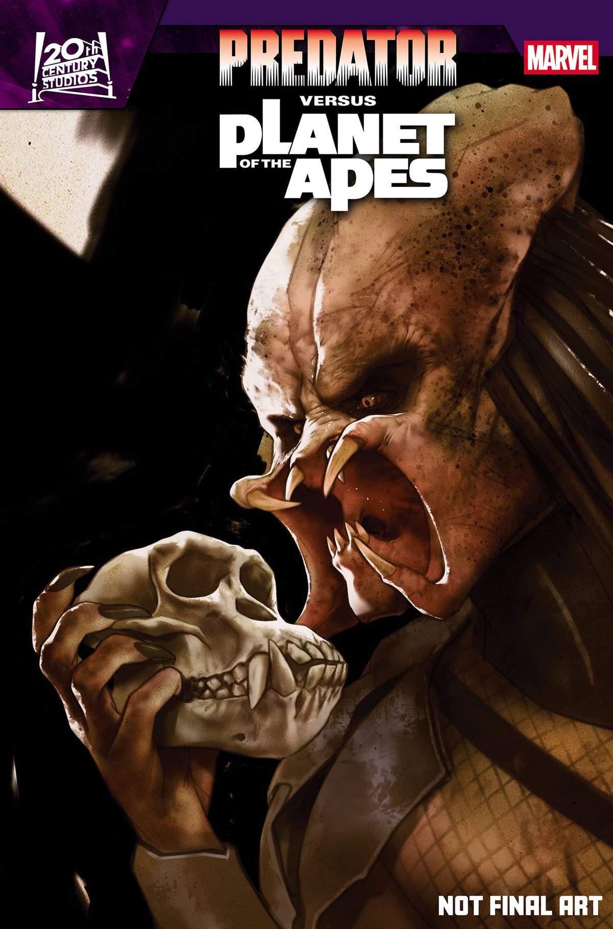 Marvel Comic Books PREDATOR VS. THE PLANET OF THE APES #1 BEN OLIVER FOIL VARIANT 75960621569000121 PRH-75960621569000121