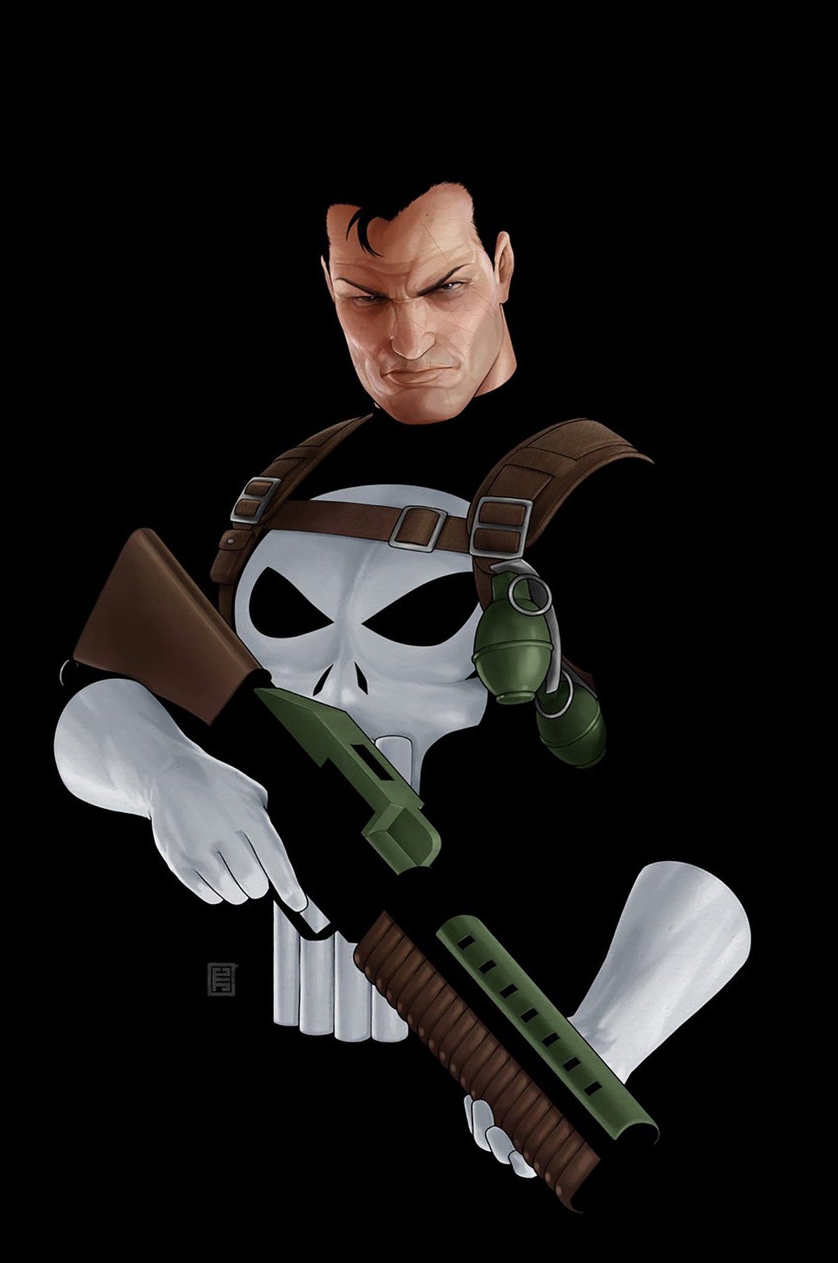 Marvel Comic Books PUNISHER #1 JOHN TYLER CHRISTOPHER NEGATIVE SPACE VIRGIN VARIANT 75960621516400161 PRH-75960621516400161