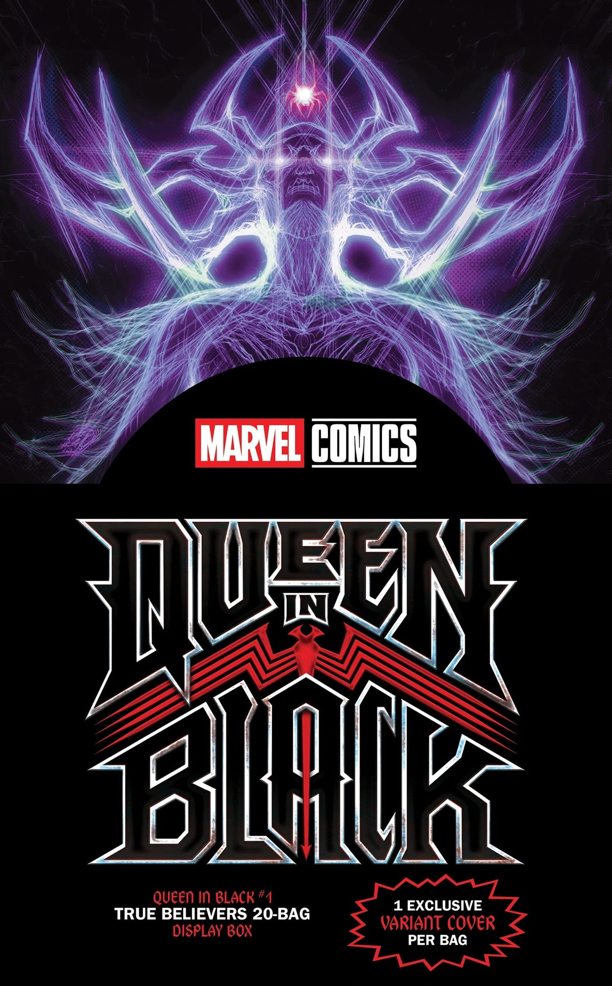 Marvel Comic Books QUEEN IN BLACK #1 TRUE BELIEVERS 20-BAG DISPLAY BOX 75960628479576711 PRH-75960628479576711