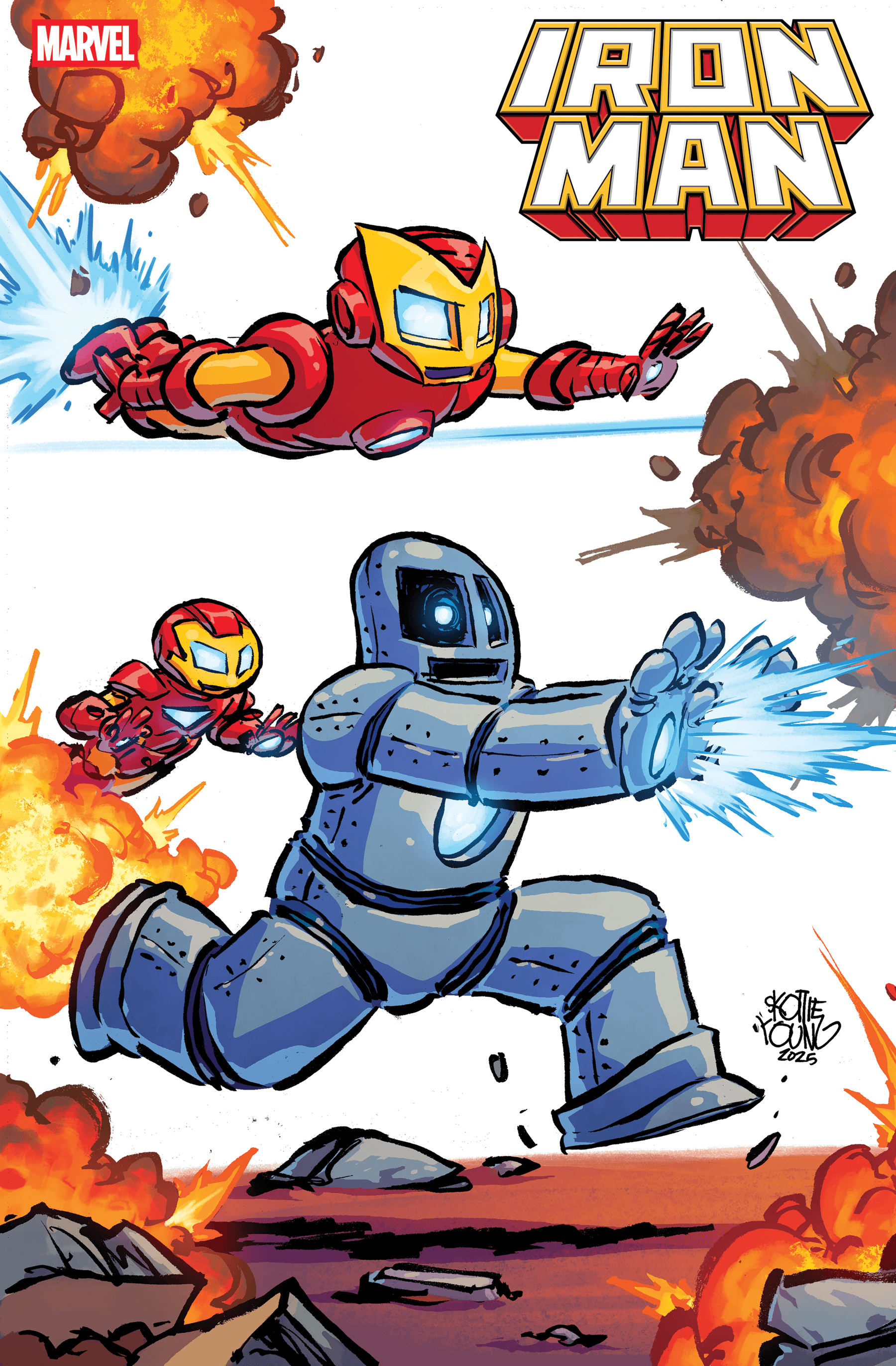 IRON MAN #1 SKOTTIE YOUNG 4-PART CONNECTING VARIANT [SIGNED BY JOSH WILLIAMSON]