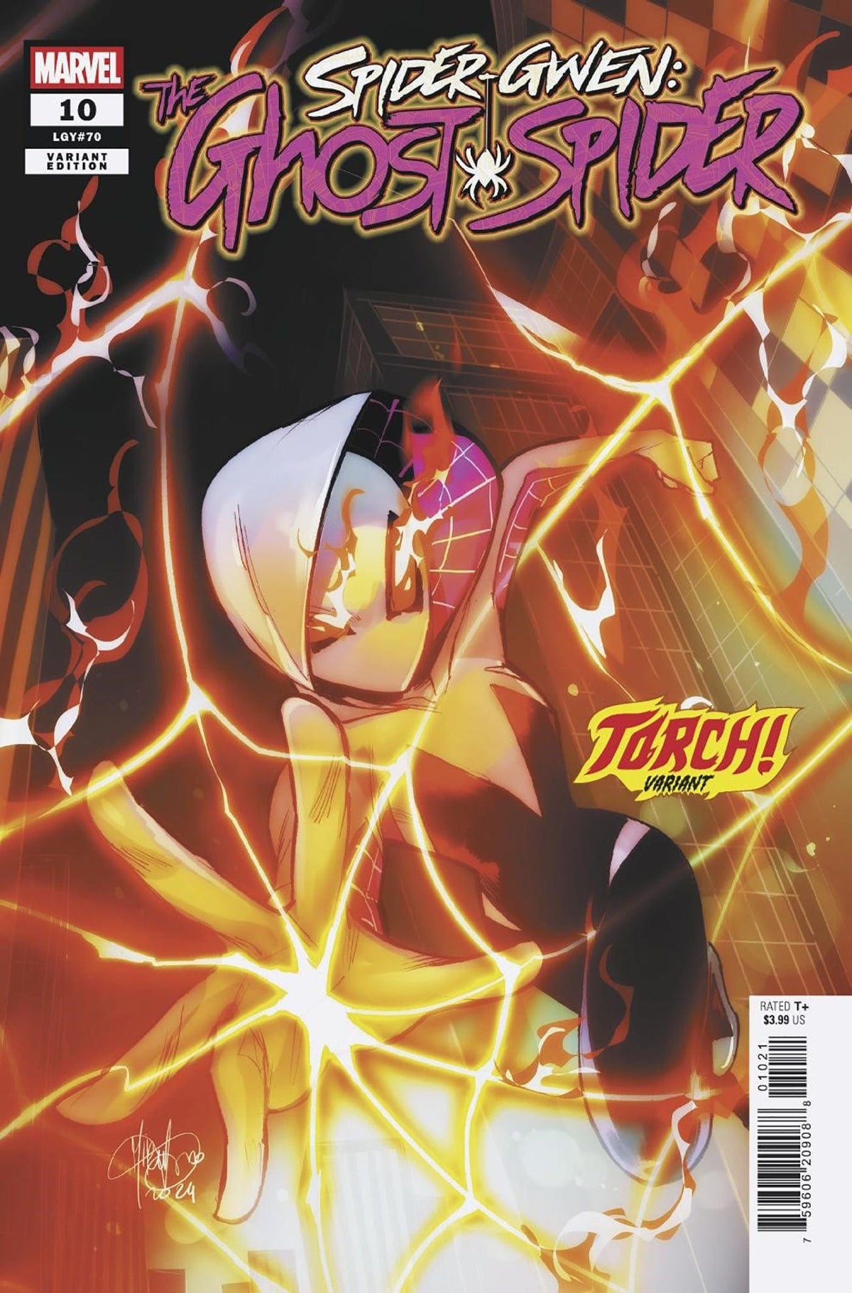 Marvel Comic Books SPIDER-GWEN: THE GHOST-SPIDER #10 MIRKA ANDOLFO TORCH! VARIANT 75960620908801021 PRH-75960620908801021