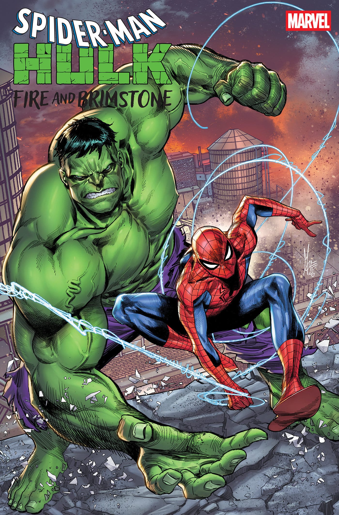 SPIDER-MAN/HULK: FIRE AND BRIMSTONE #1 MARCO CHECCHETTO 2ND PRINTING VARIANT (Release Date: 09/30/2026)