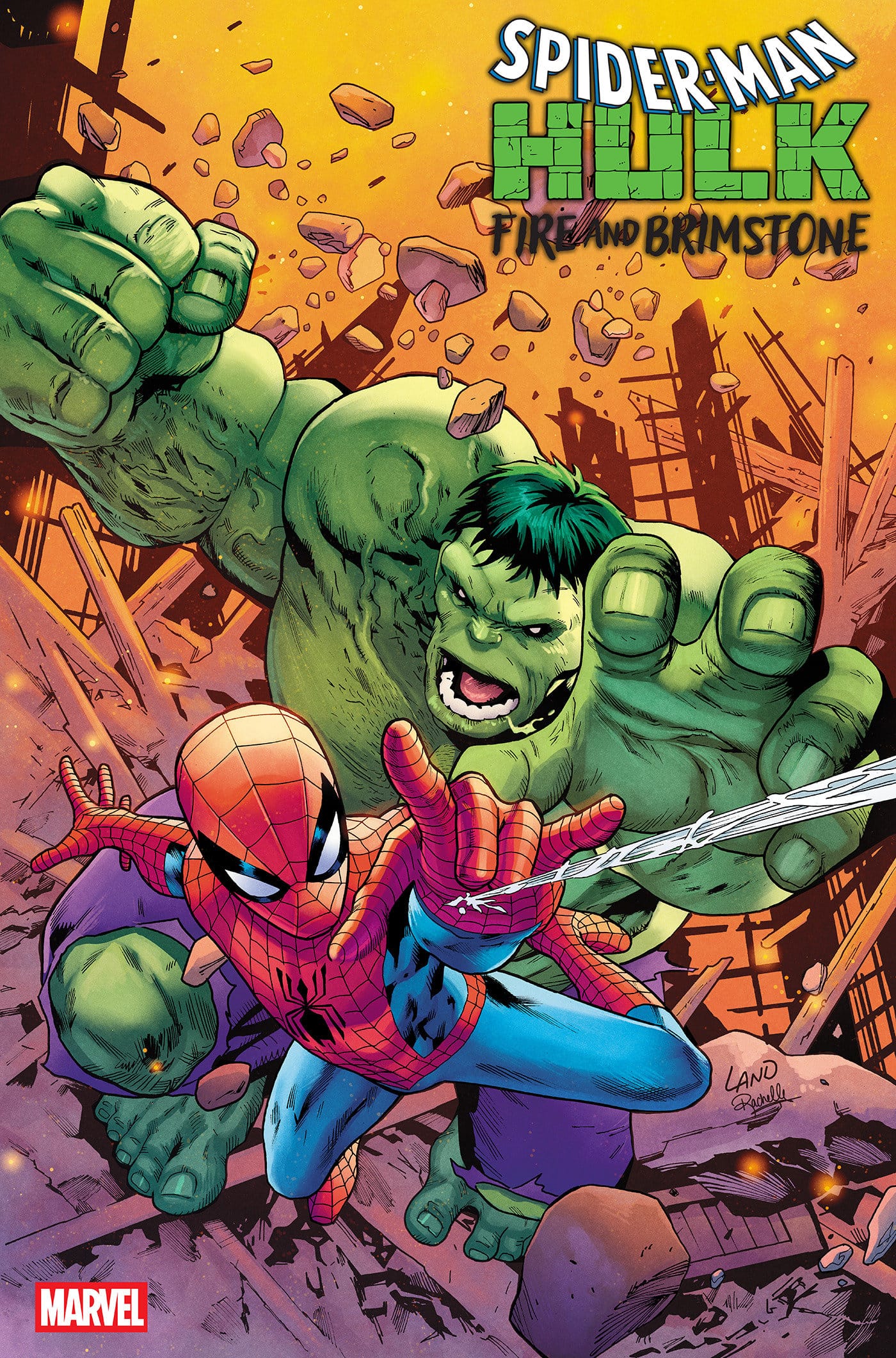 SPIDER-MAN/HULK: FIRE AND BRIMSTONE #2 GREG LAND VARIANT A (Release Date: 09/23/2026)