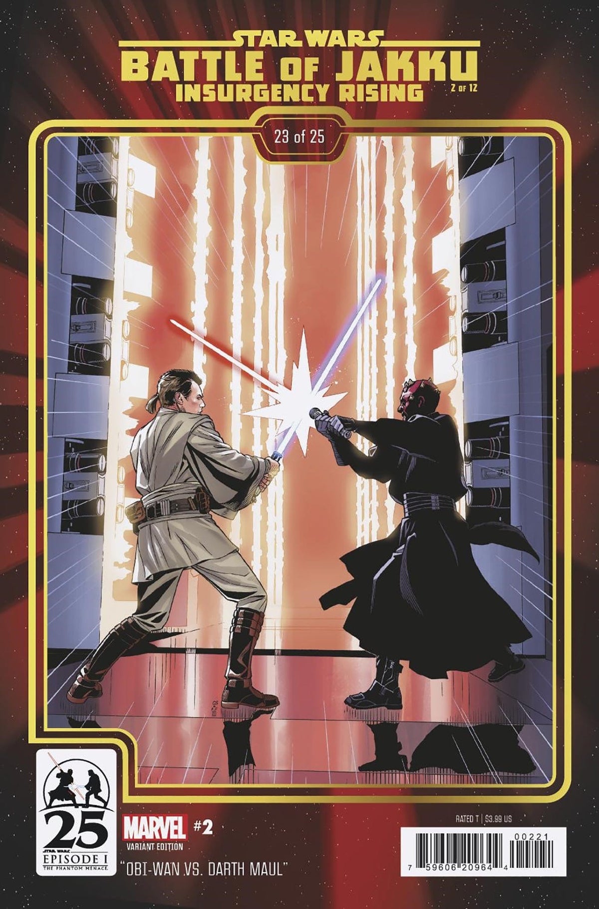 Marvel Comic Books STAR WARS: BATTLE OF JAKKU - INSURGENCY RISING #2 CHRIS SPROUSE THE PHANTOM MENACE 25TH ANNIVERSARY VARIANT 75960620964400221 PRH-75960620964400221