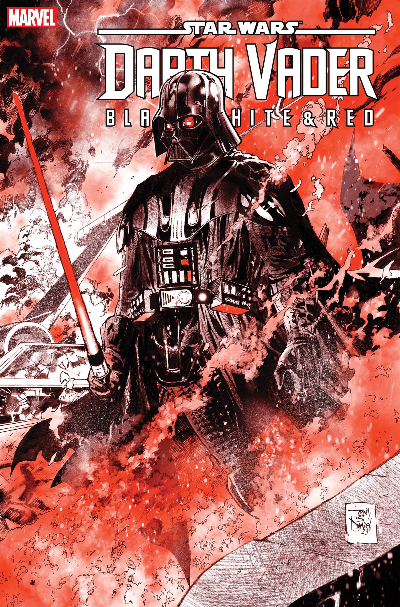 STAR WARS DARTH VADER BLACK WHITE AND RED #4 DANIEL VAR