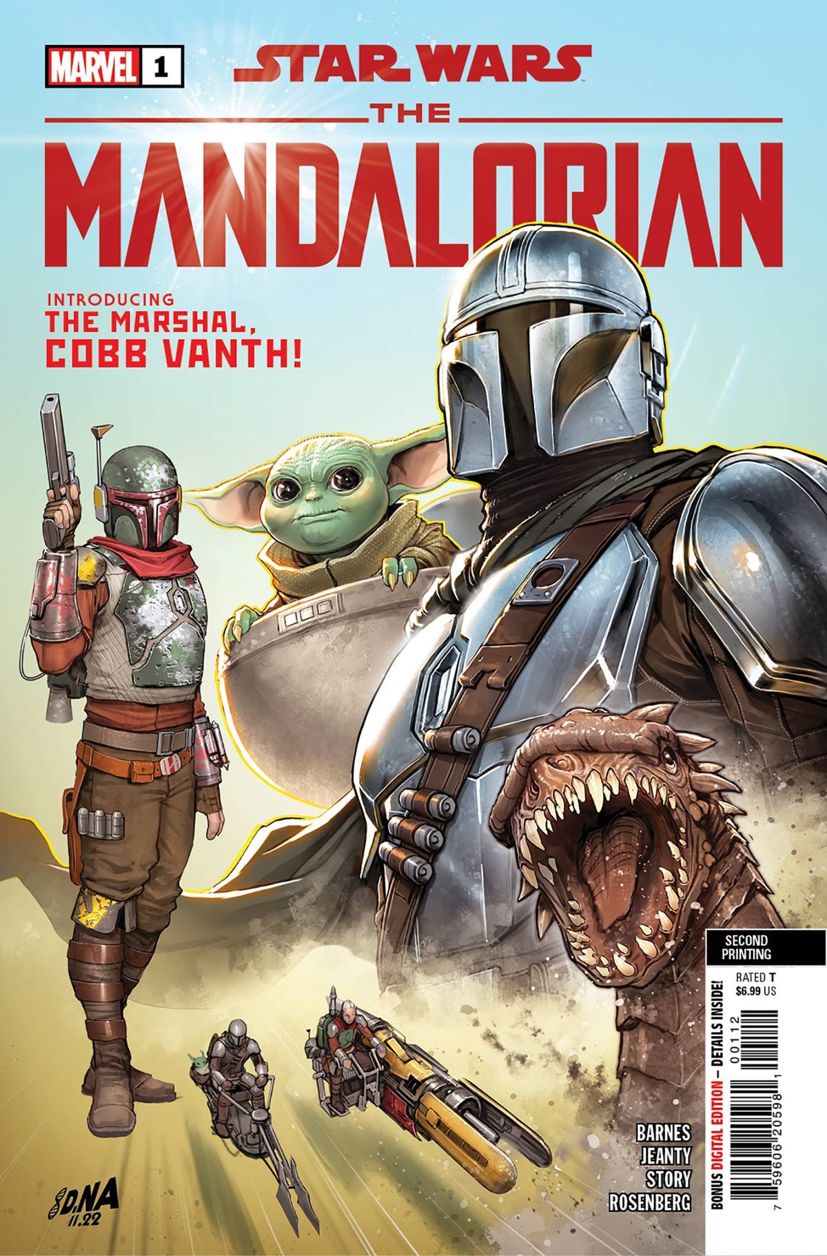 Marvel Comic Books STAR WARS MANDALORIAN 2 #1 2ND PTG DAVID NAKAYAMA VAR 75960620598100112 MAY238599