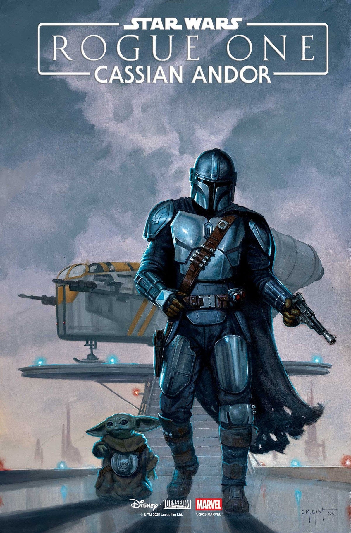 Marvel Comic Books STAR WARS: ROGUE ONE - CASSIAN ANDOR #1 E.M. GIST MANDALORIAN & GROGU VARIANT 75960621533100121 PRH-75960621533100121