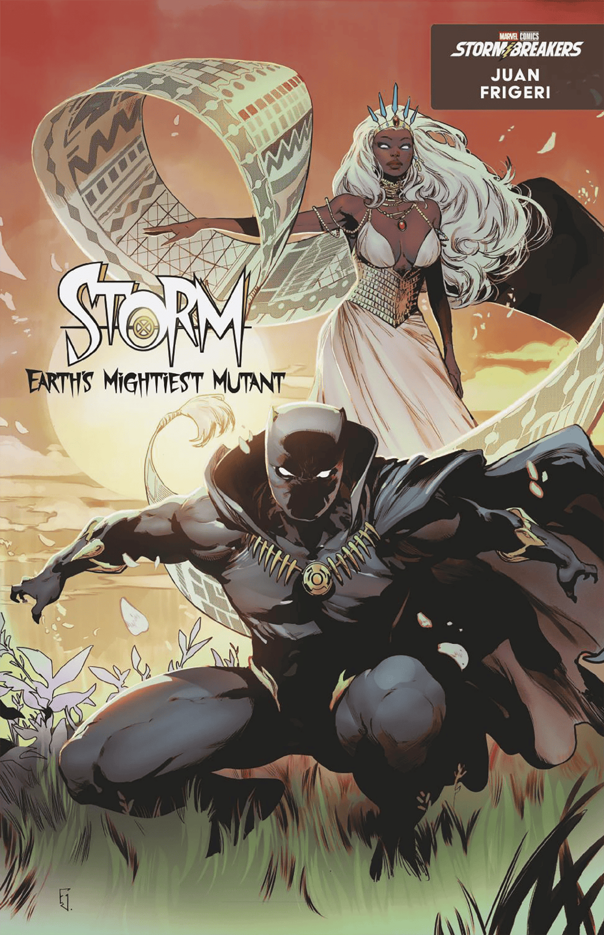 Marvel Comic Books STORM: EARTH'S MIGHTIEST MUTANT #1 JUAN FRIGERI BLACK PANTHER VARIANT 75960621445700141 PRH-75960621445700141