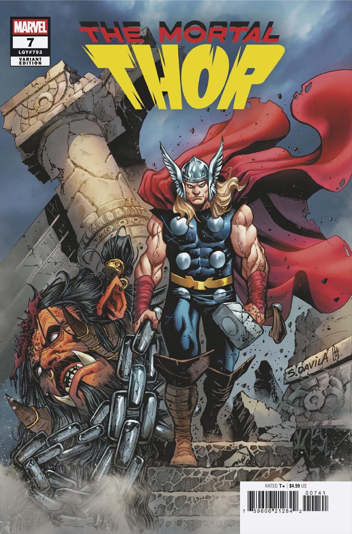 Marvel Comic Books THOR #7 SERGIO DAVILA VARIANT 75960621284200741 PRH-75960621284200741