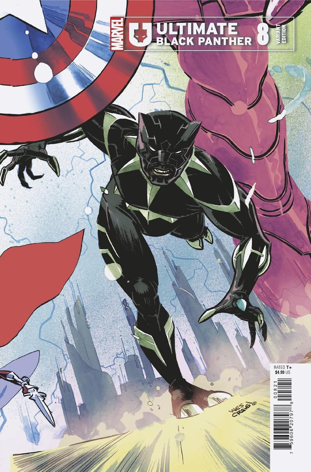 Marvel Comic Books ULTIMATE BLACK PANTHER #8 WES CRAIG CONNECTING VARIANT 75960620797800821 PRH-75960620797800821