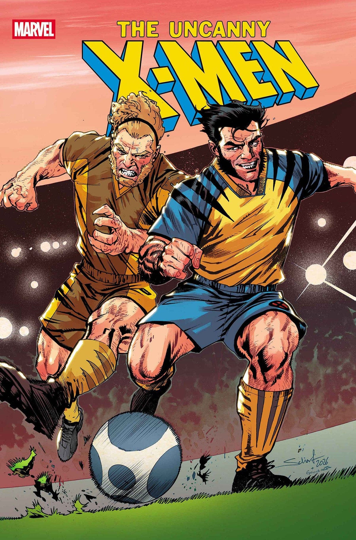 Marvel Comic Books UNCANNY X-MEN #29 JONAS SCHARF MARVEL SOCCER VARIANT 75960620917002931 PRH-75960620917002931