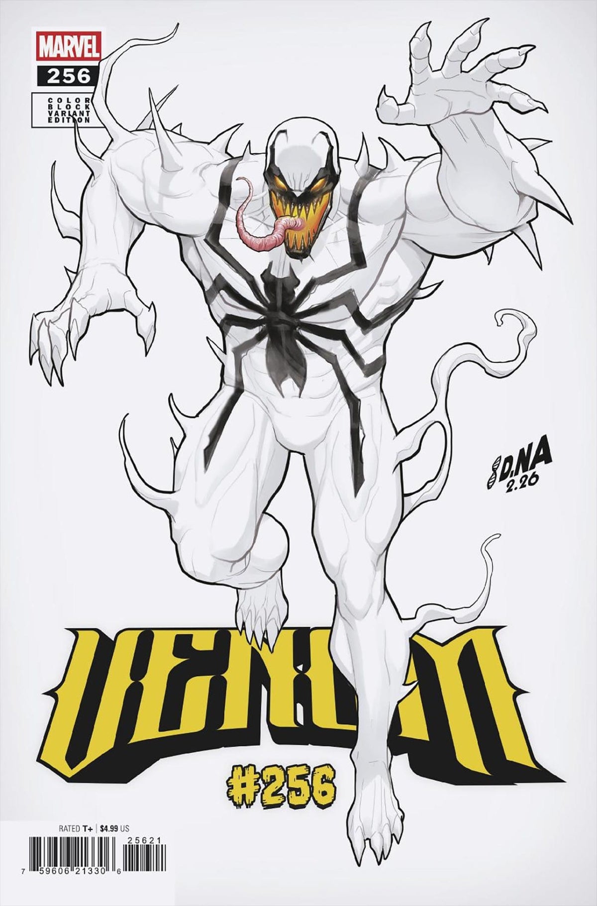 Marvel Comic Books VENOM #256 DAVID NAKAYAMA COLOR BLOCK WHITE VARIANT [DS] 75960621330625621 PRH-75960621330625621