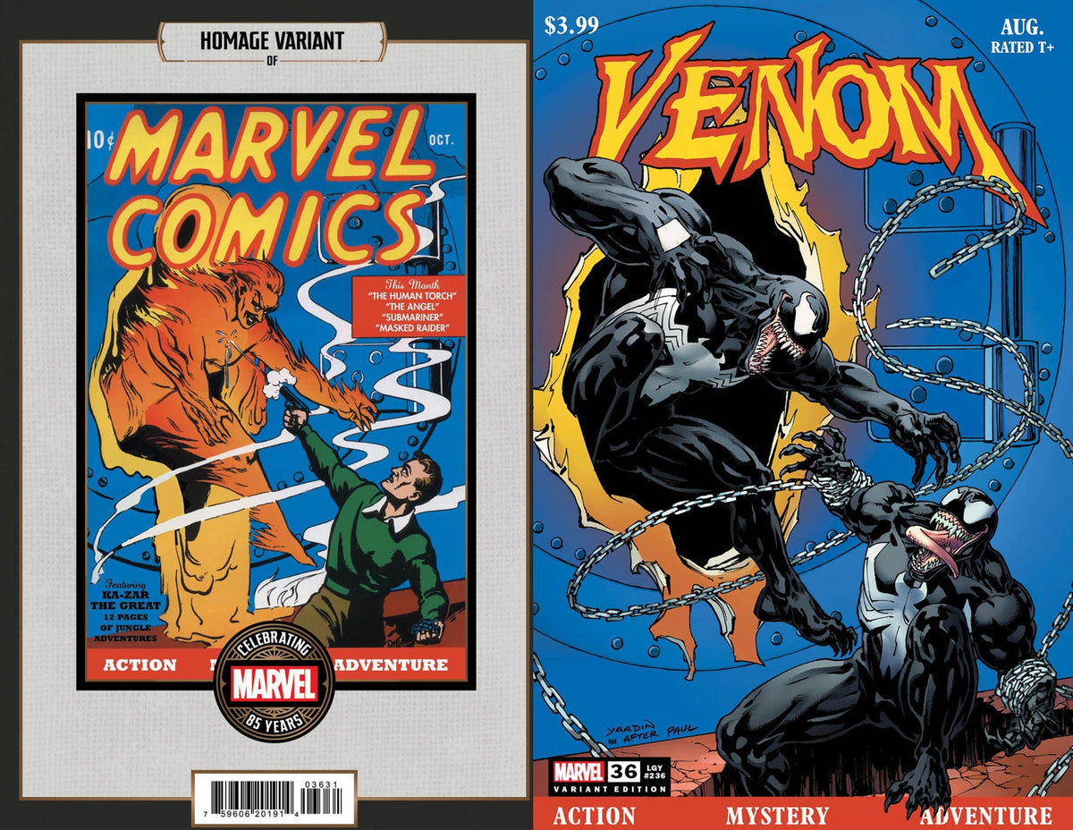 Marvel Comic Books VENOM #36 DAVID YARDIN MARVEL 85TH ANNIVERSARY HOMAGE VARIANT [VW] 75960620191403631 PRH-75960620191403631