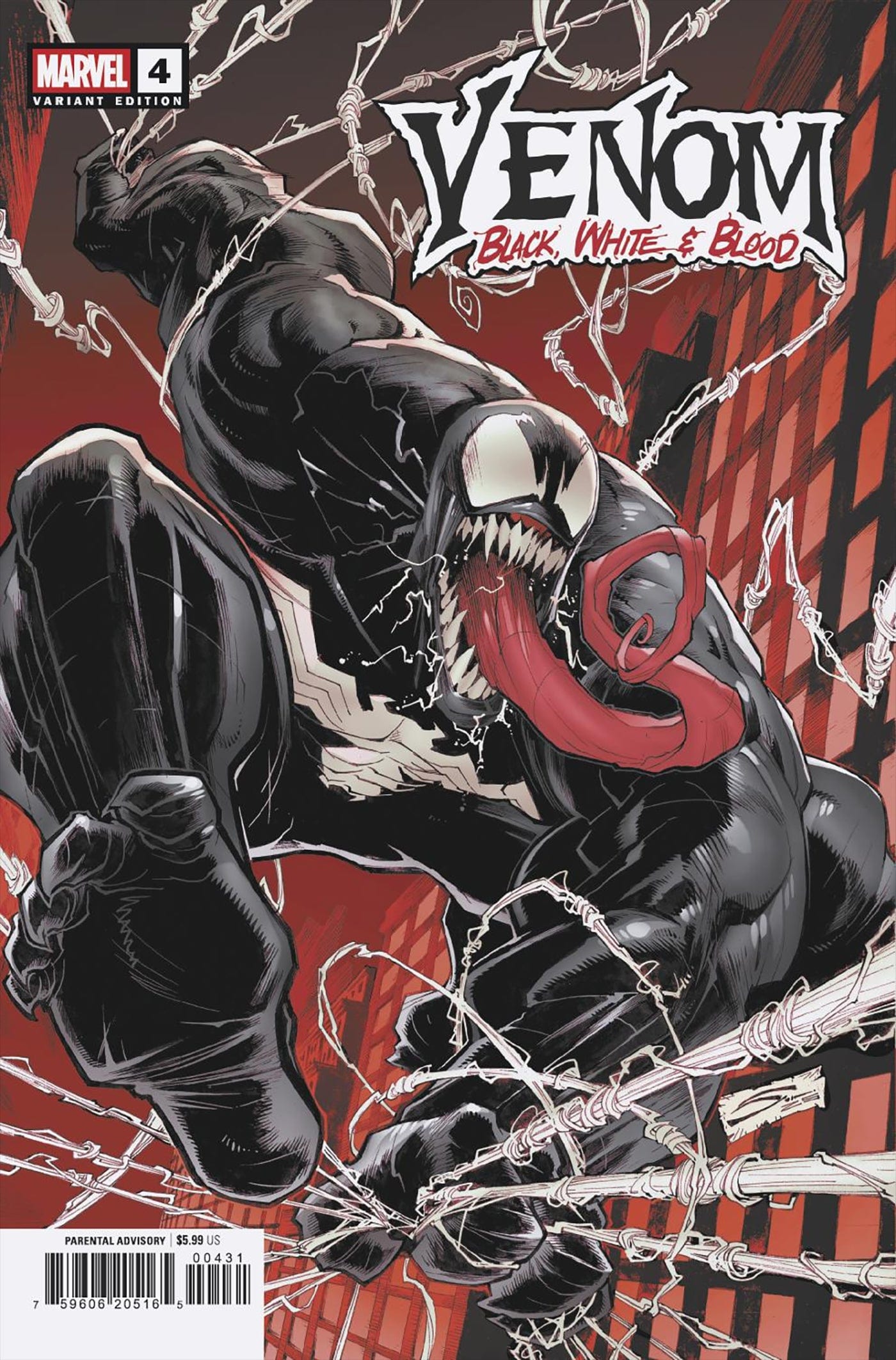 VENOM: BLACK, WHITE & BLOOD #4 GERARDO SANDOVAL VARIANT