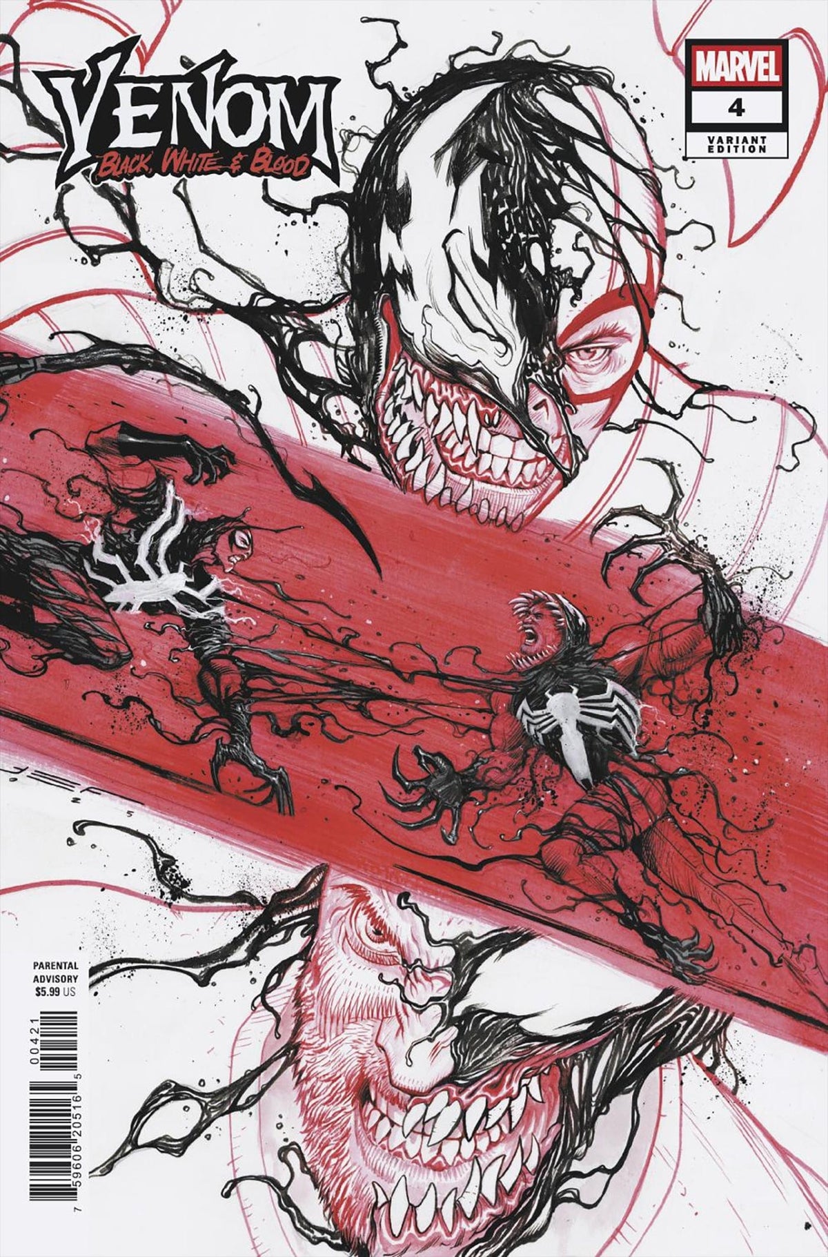 Marvel Comic Books VENOM: BLACK, WHITE & BLOOD #4 JUAN FERREYRA VARIANT 75960620516500421 PRH-75960620516500421