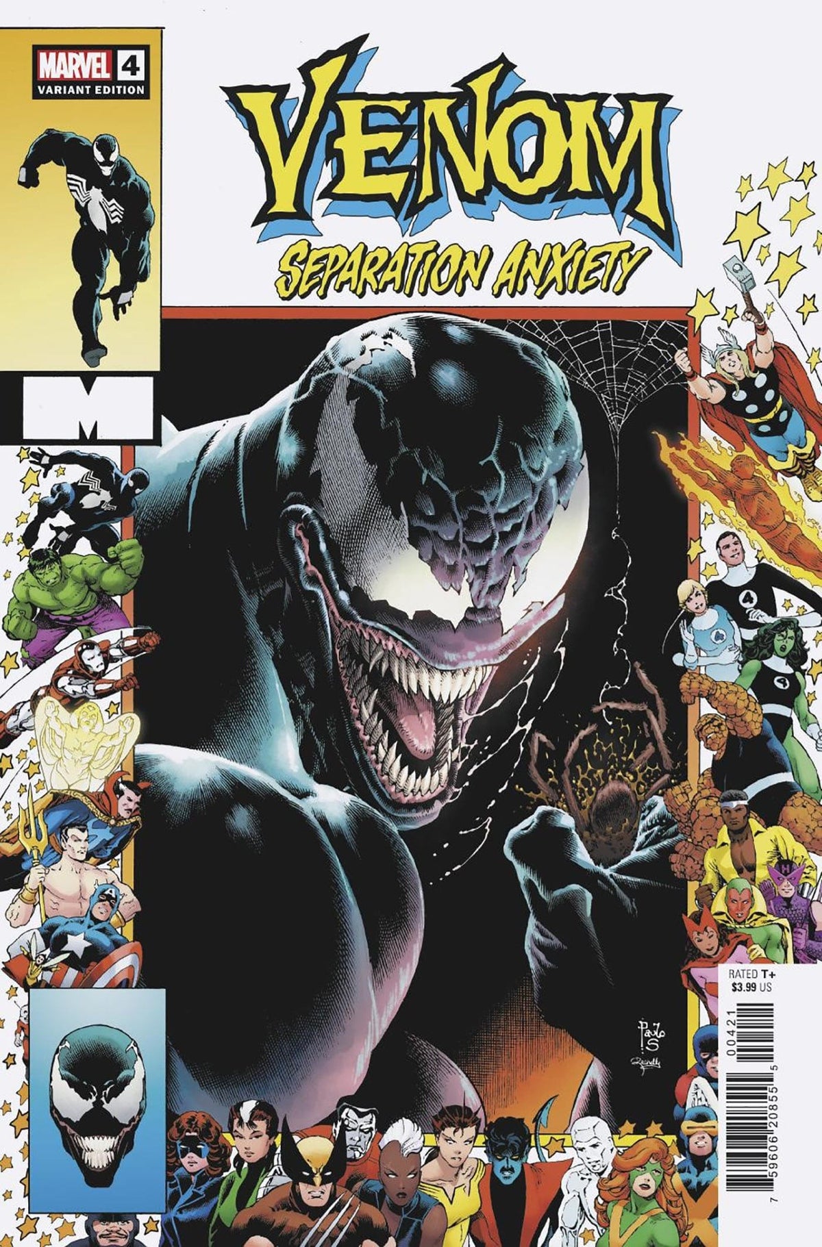 Marvel Comic Books VENOM: SEPARATION ANXIETY #4 PAULO SIQUEIRA HOMAGE VARIANT 75960620855500421 PRH-75960620855500421