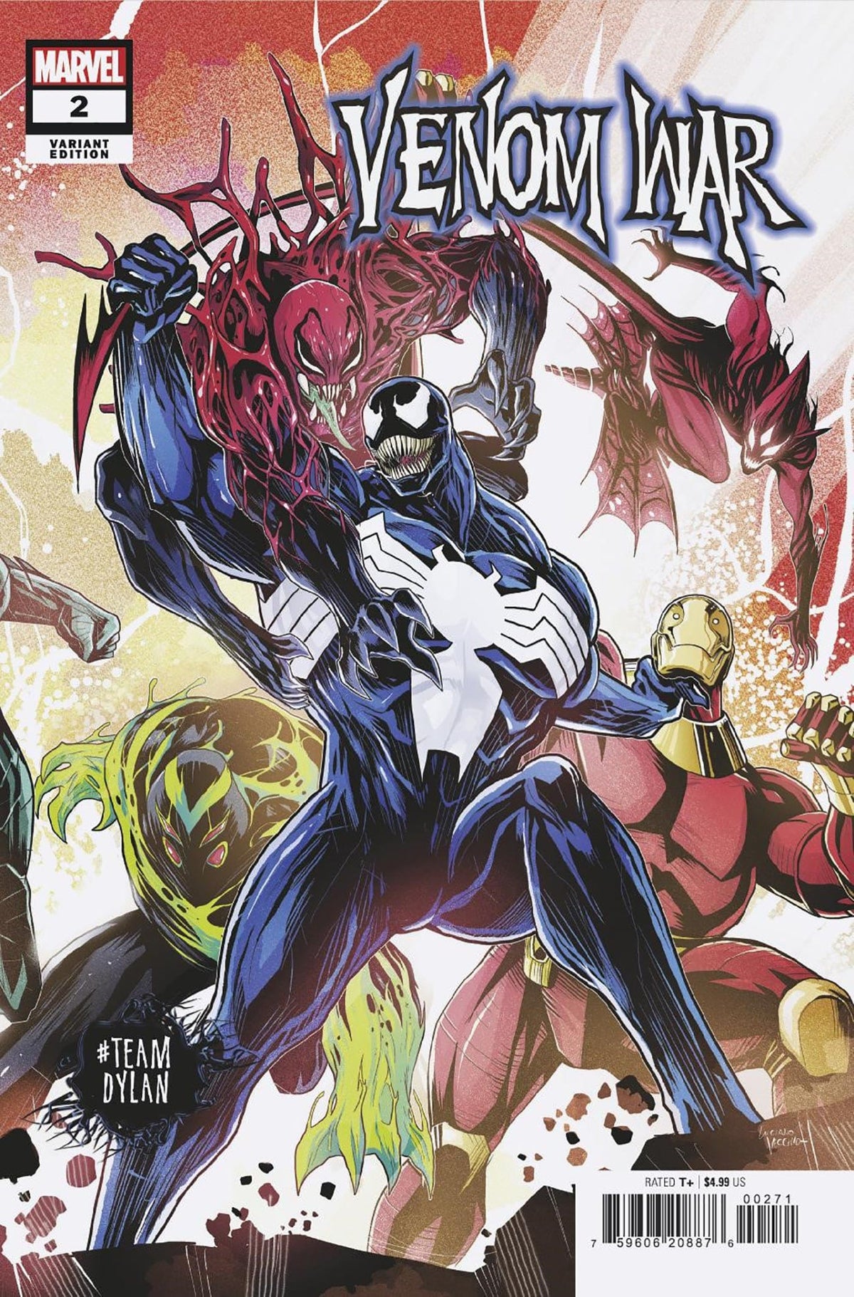 Marvel Comic Books VENOM WAR #2 LUCIANO VECCHIO TEAM DYLAN VARIANT [VW] 75960620887600251 PRH-75960620887600251