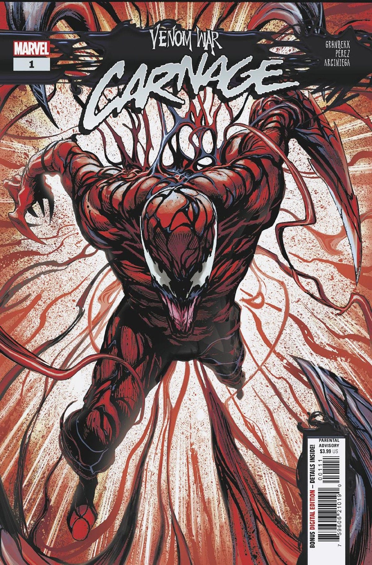 Marvel Comic Books VENOM WAR: CARNAGE #1 [VW] 75960621019000111 PRH-75960621019000111